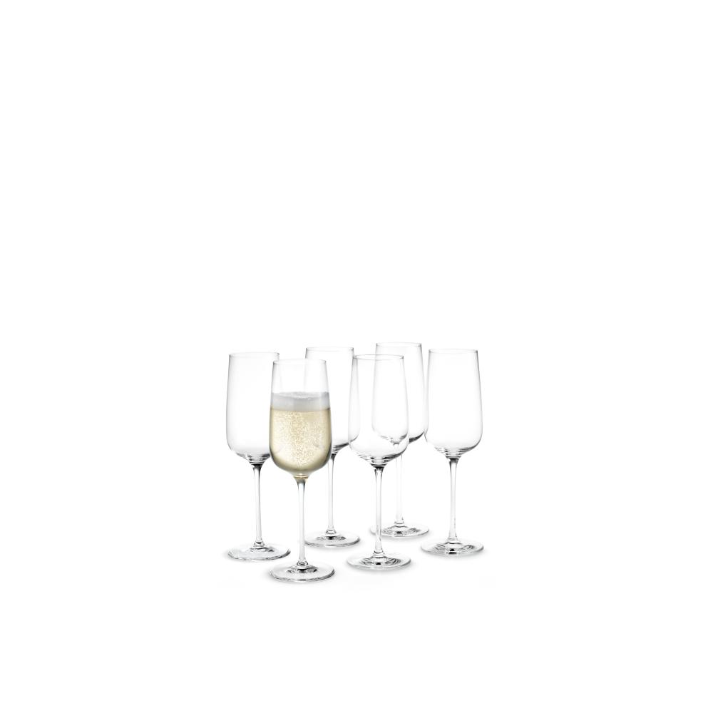 Holmegaard Bouquet Champagne Glass, 6 pc's.