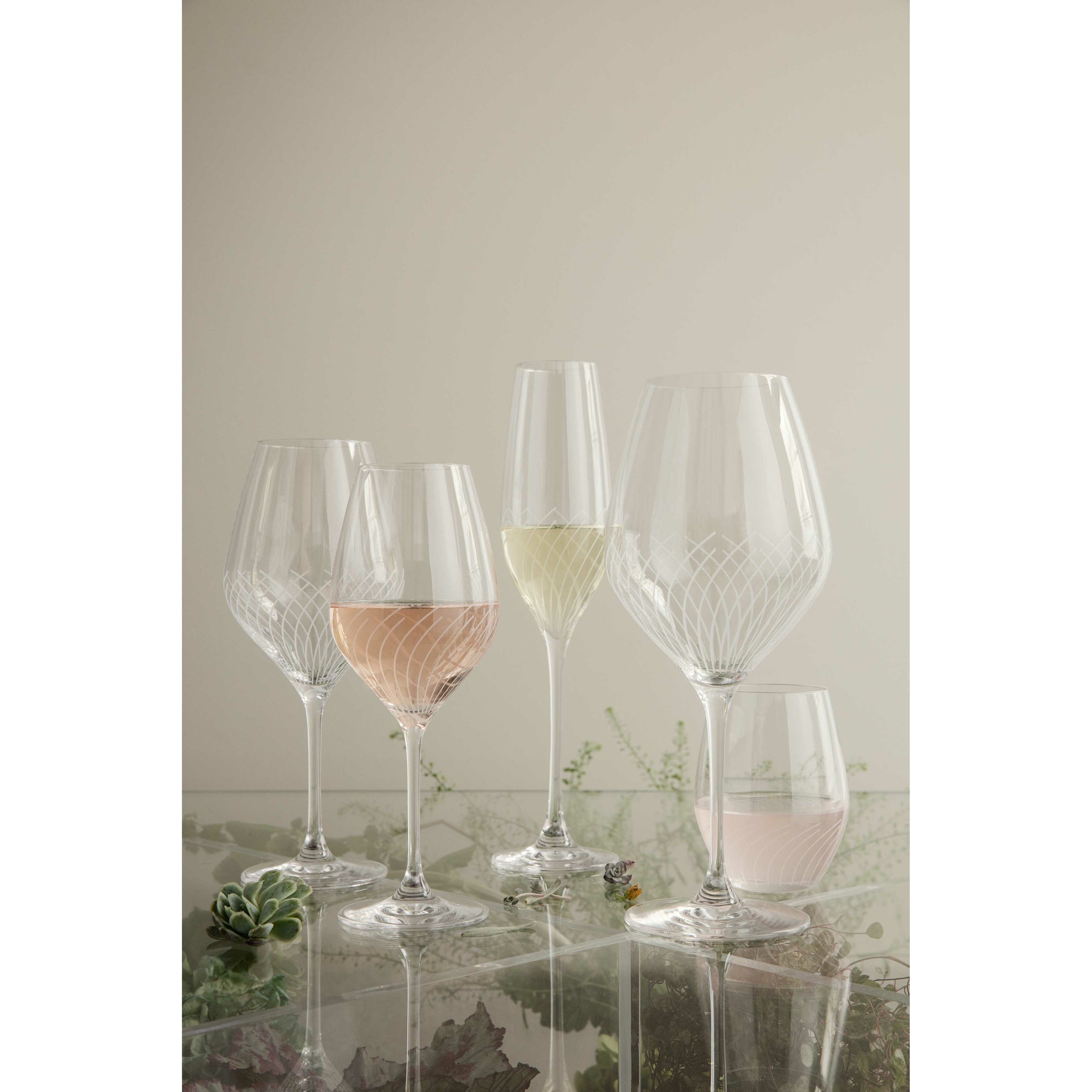Holmegaard Cabernet Lines Burgundy Glass, 2 Pcs.