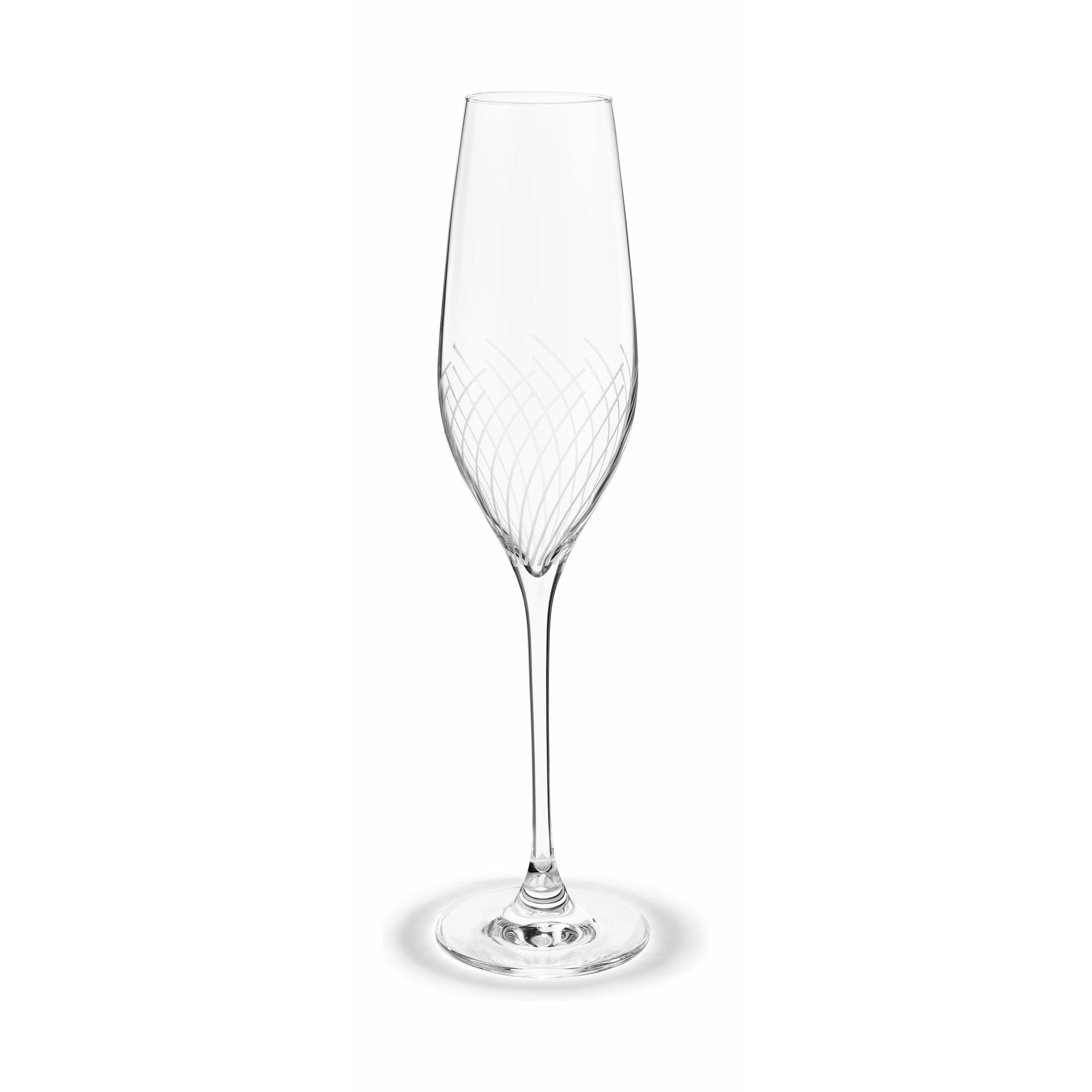 Holmegaard Cabernet Lines Champagne Glass, 2 PC.