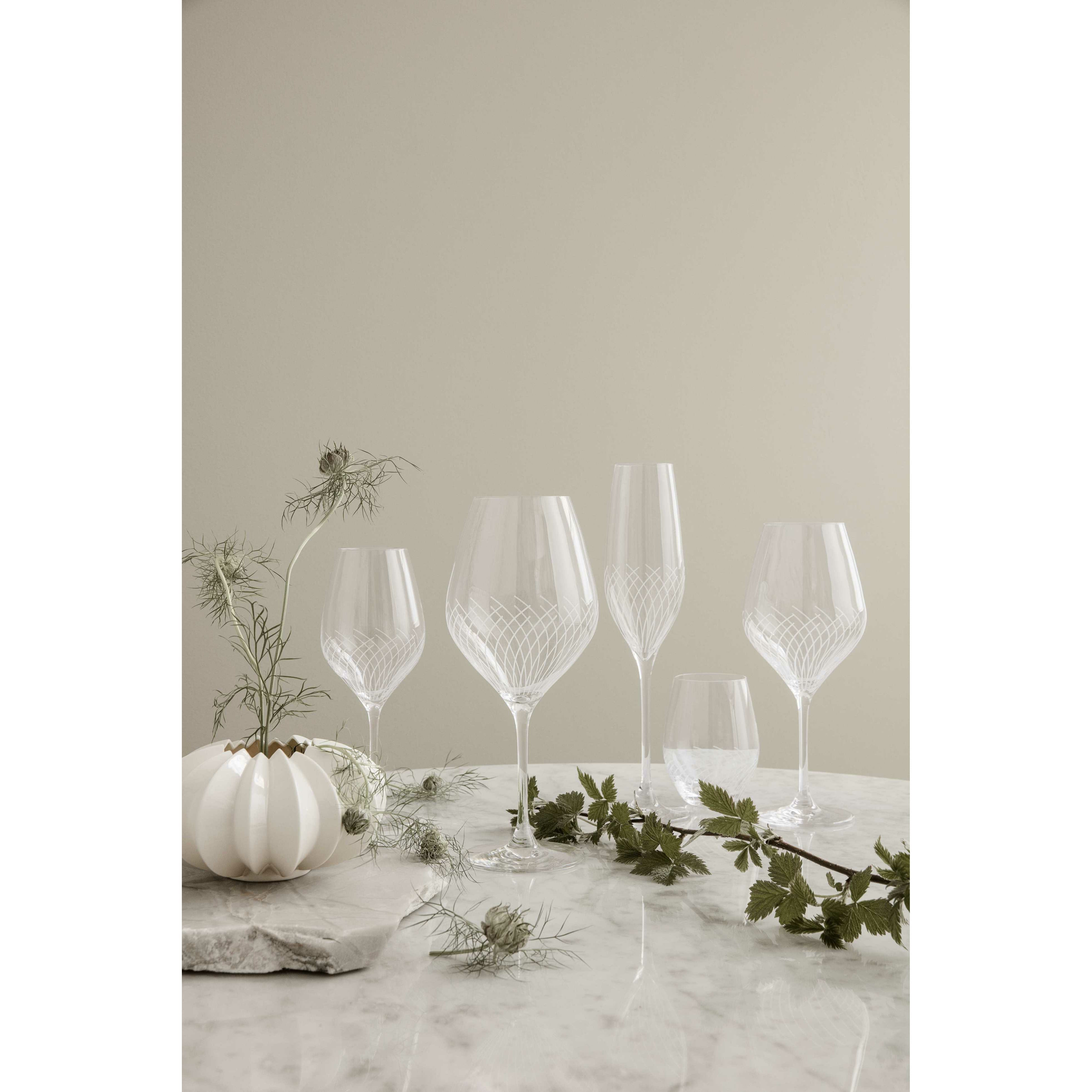 Holmegaard Cabernet Lines White Wine Glass, 2 Pcs.