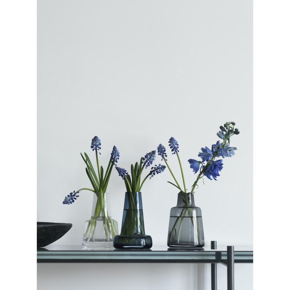 Holmegaard Flora Vase Blau, 12 Cm
