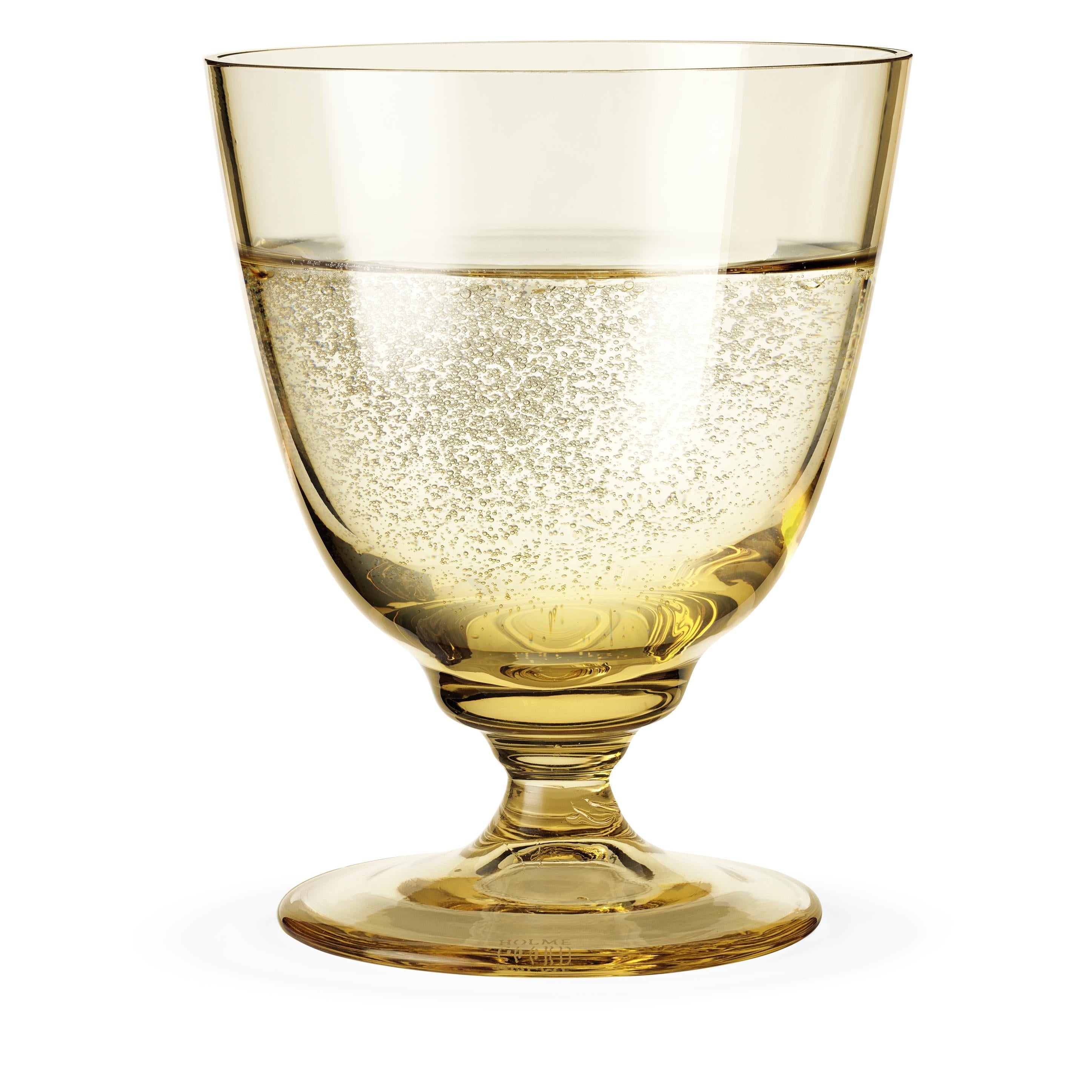 Holmegaard Flow Goblet Glass 35 Cl, Amber