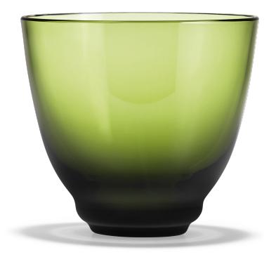 Holmegaard Flow Water Glass, Olive Green