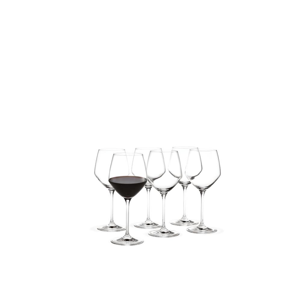 Holmegaard Perfektion Burgunder Glas, 6 Stück.