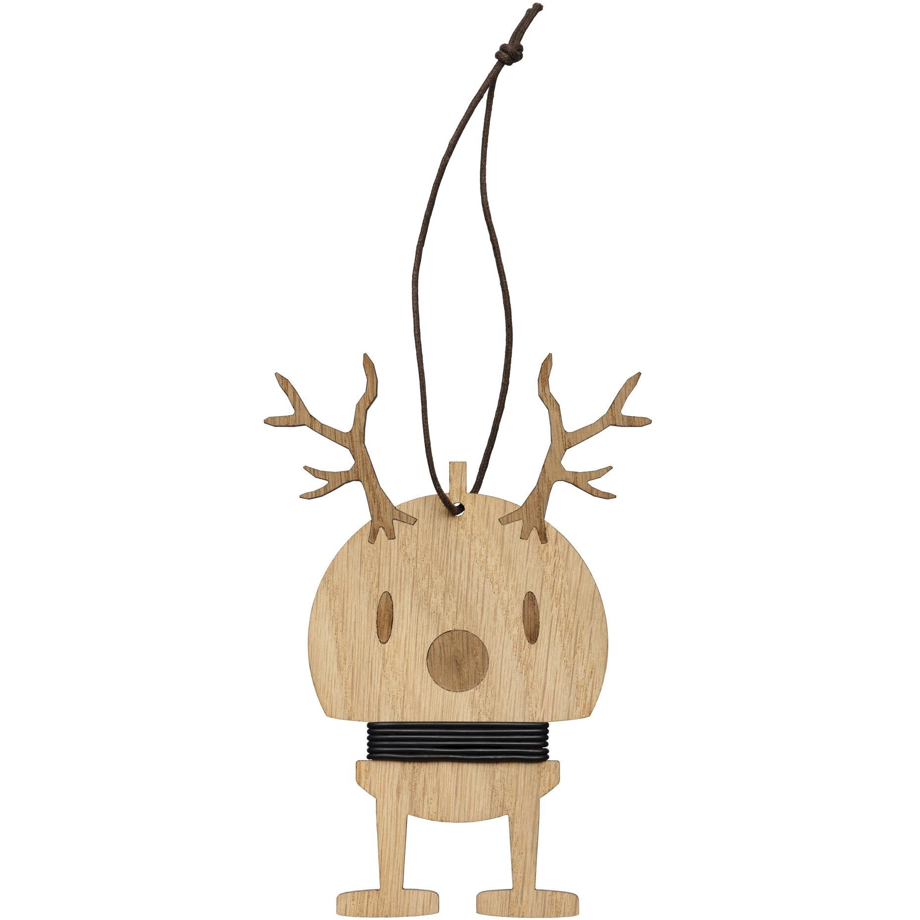 Hoptimist Ornament Reindeer Oak Medium, 2 PC.