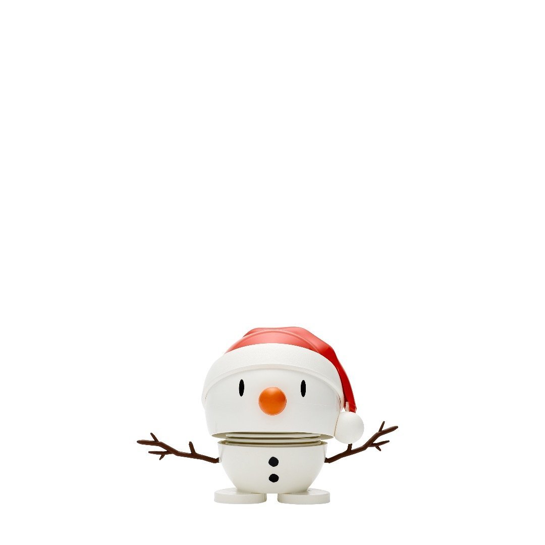 Bonhomme de neige Père Noël hoptimiste