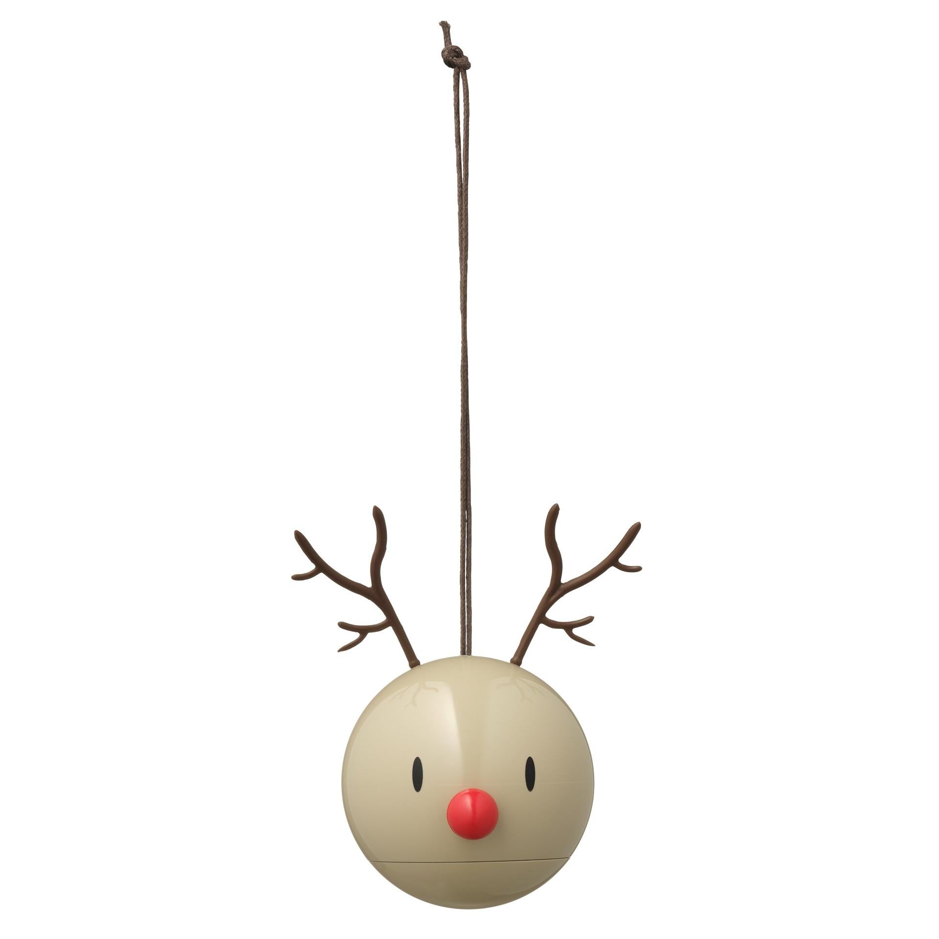 Hoptimist Christmas Bauble Reindeer Brown, 2 PC.