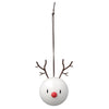 Hoptimist Christmas Ball Reindeer White, 2 pezzi.