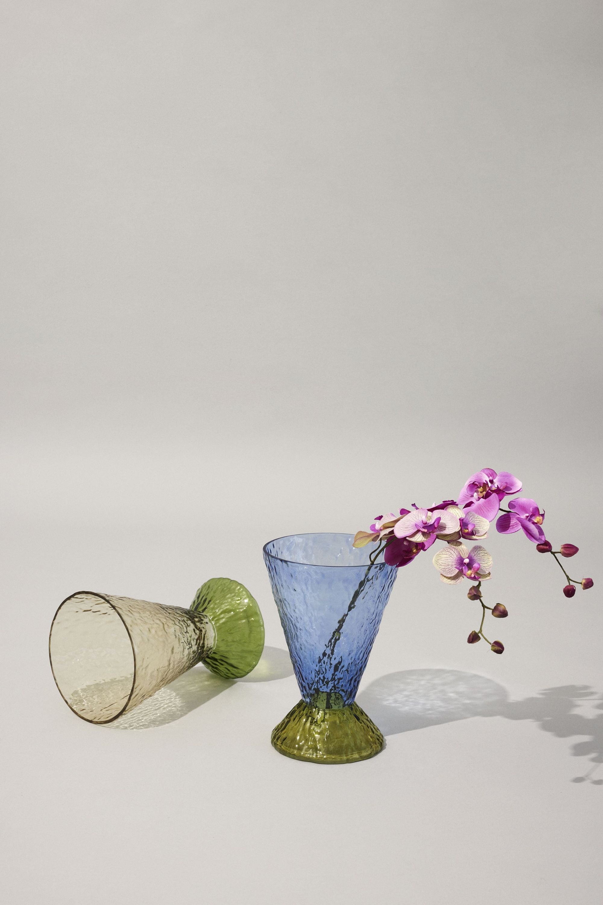 Hübsch Vase Abyss, Hellblau/Olive