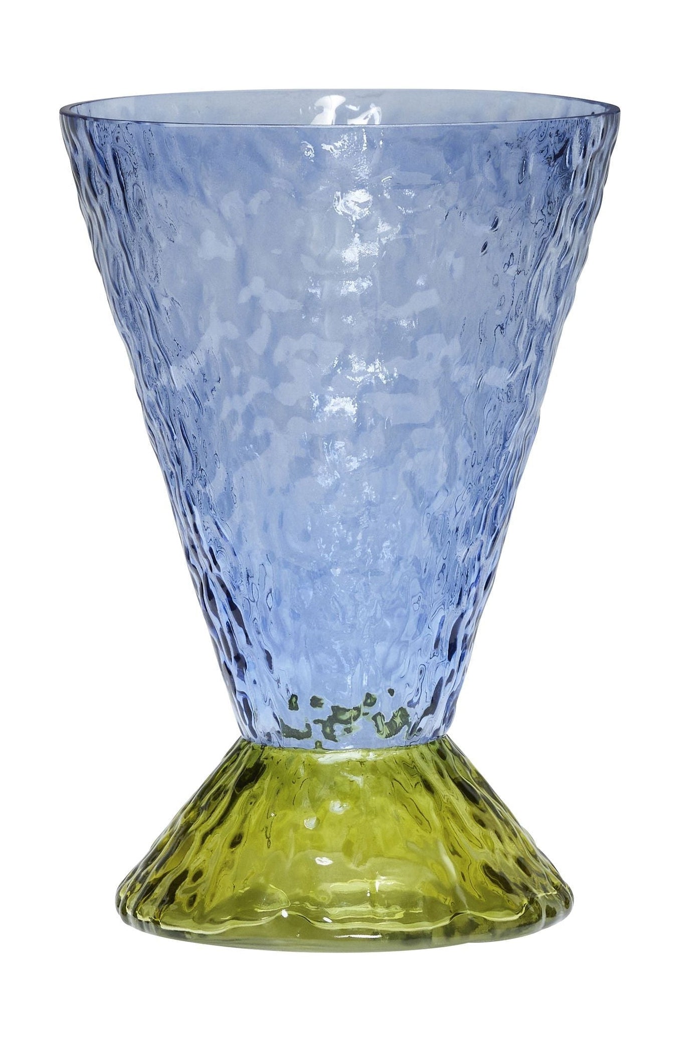 Hübsch Vase abyss, bleu clair / olive