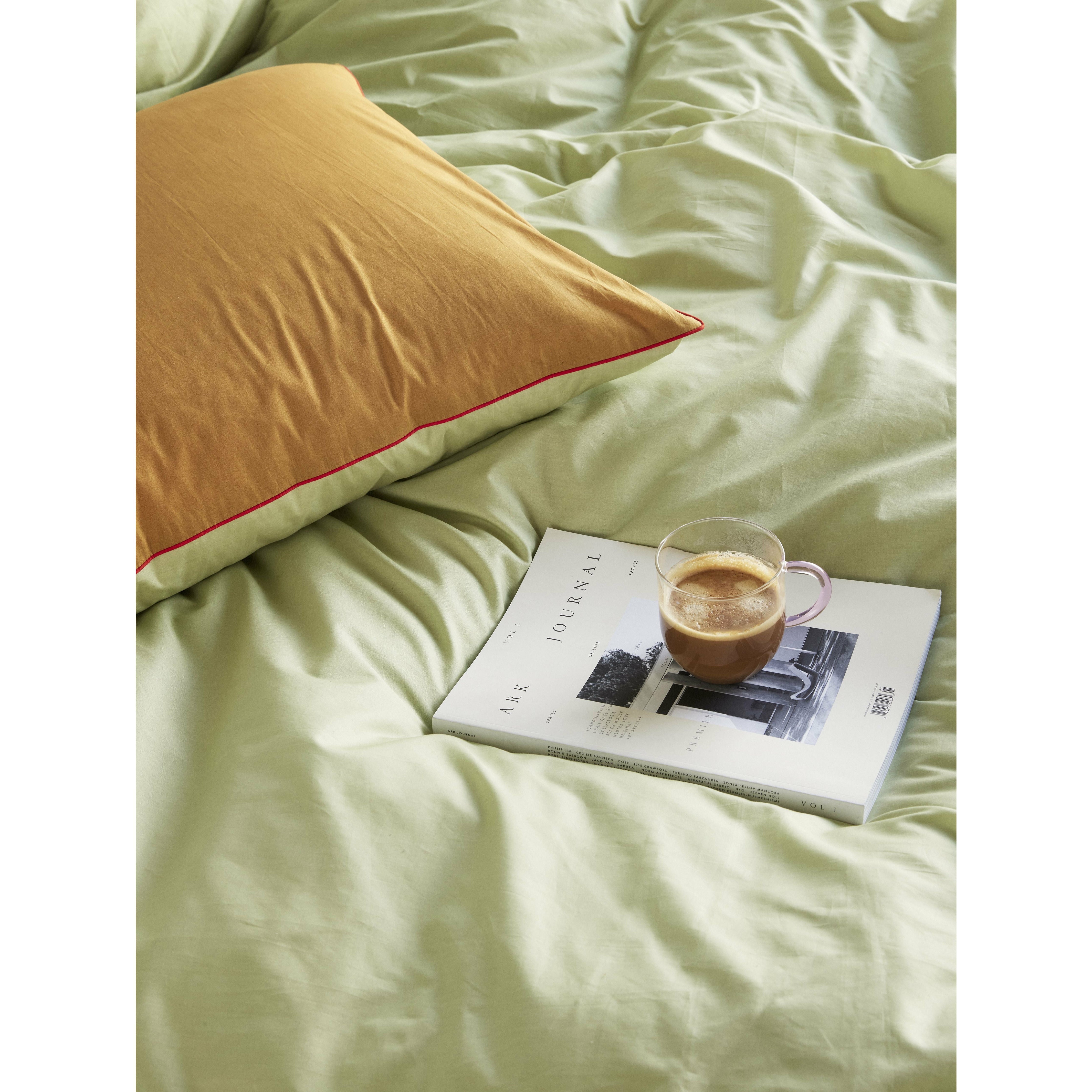 Hübsch Aki Bed Linen 60/200, Orange/Green