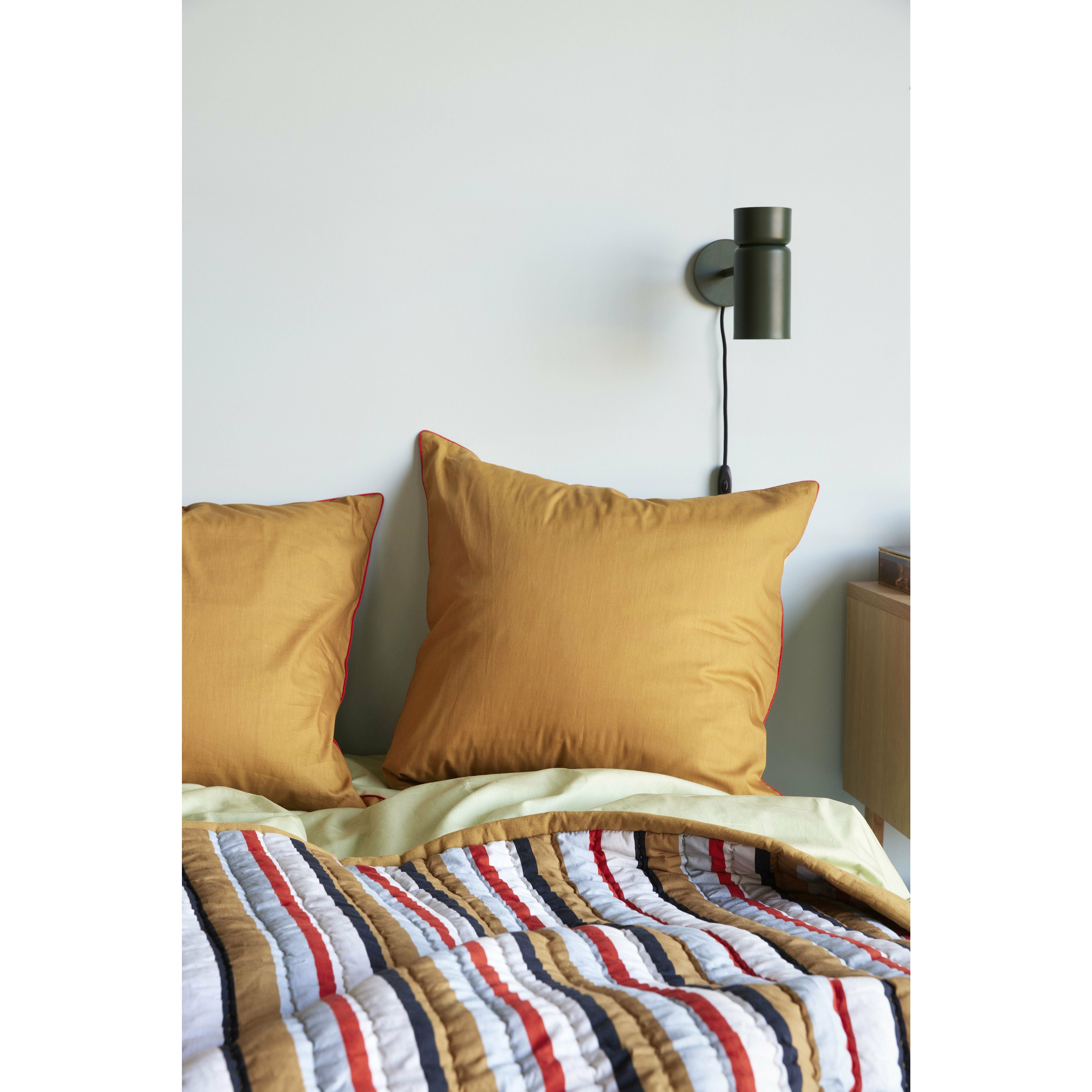 Hübsch AKI Bed Linen 60/200, oranje/groen
