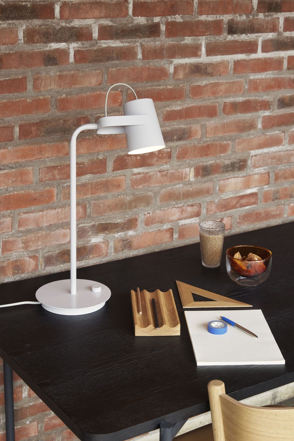 Hübsch Ardent Table Lamp, Light Grey