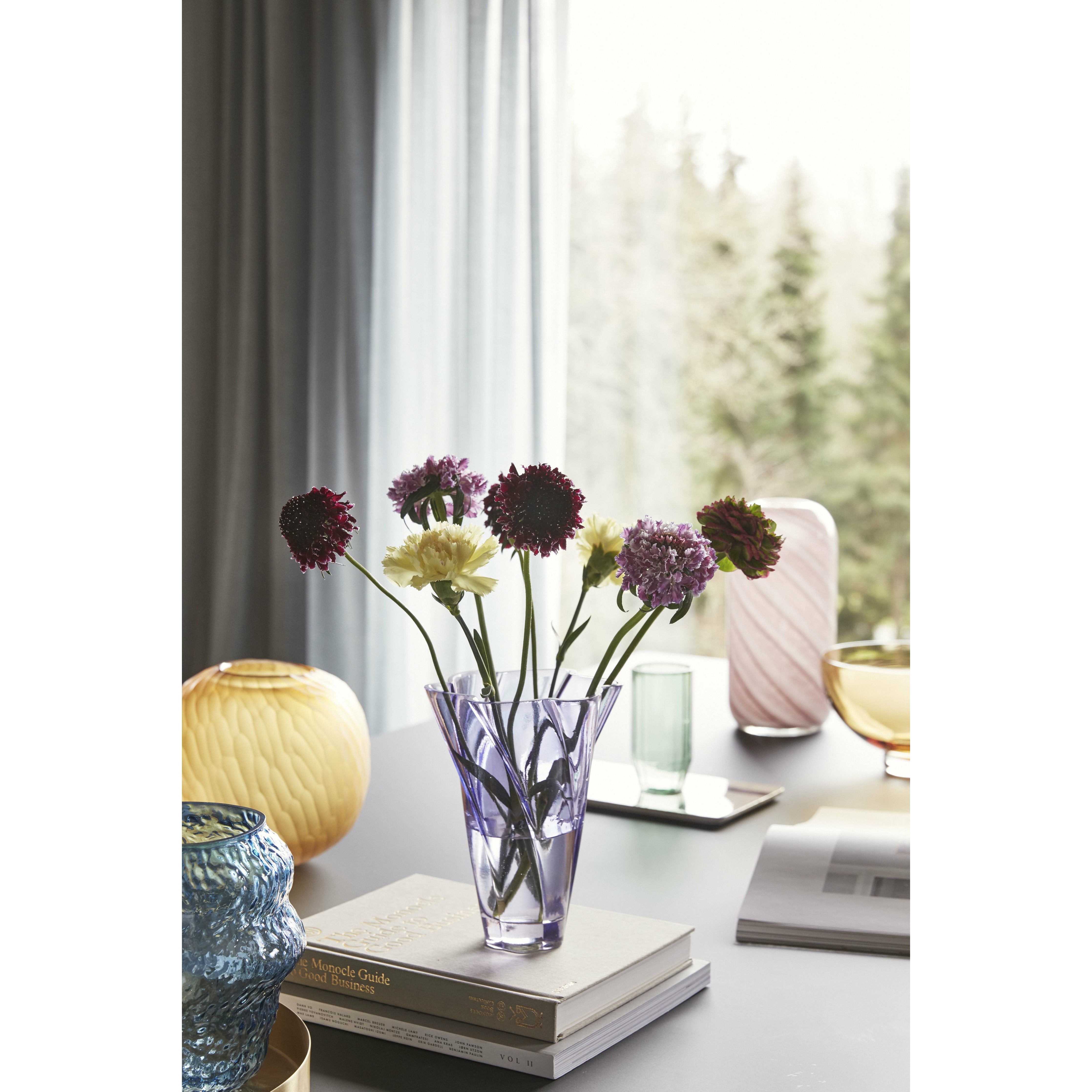 Hübsch Blüte Vase Glass lila