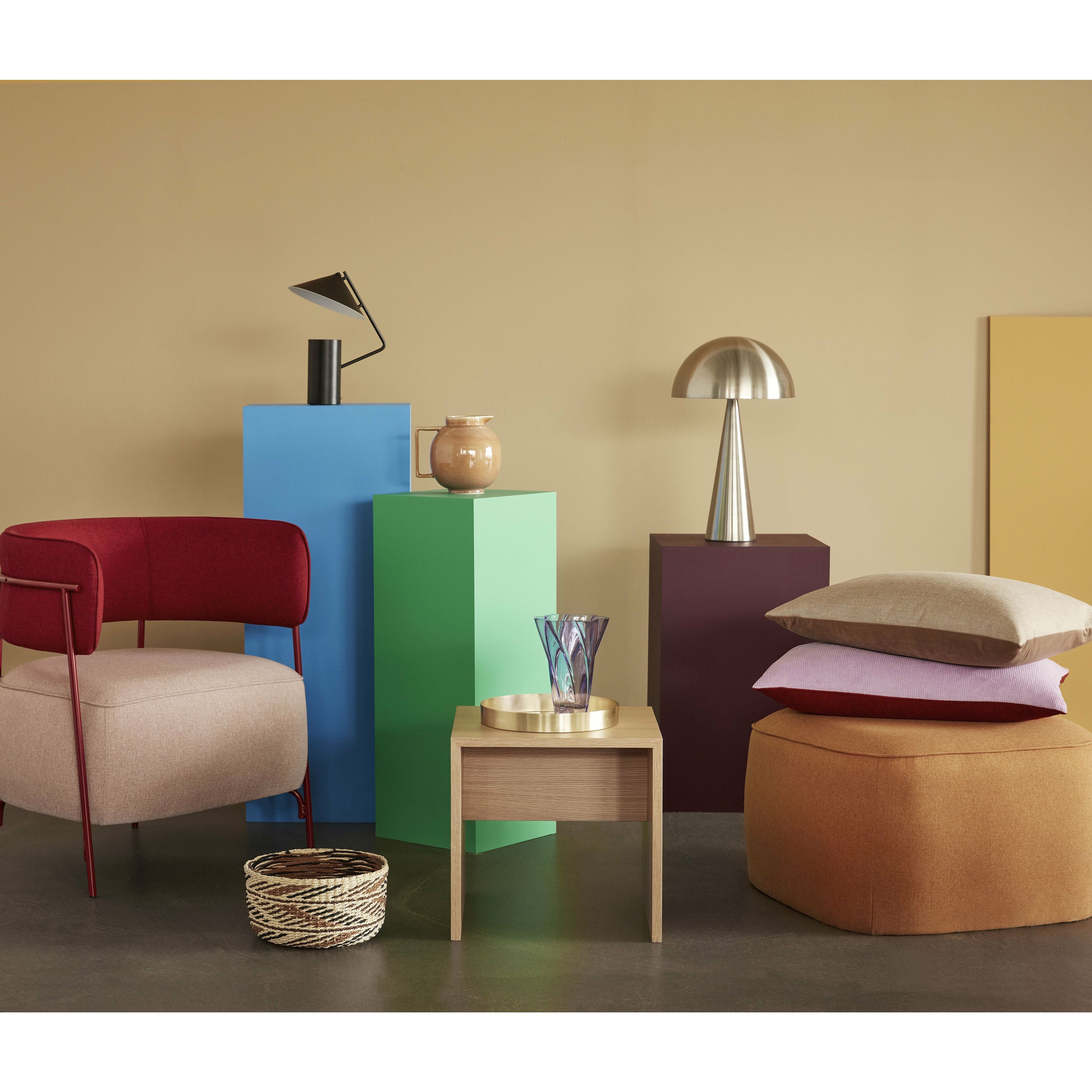 Hübsch Cherry Lounge -stoel Polyester/metaalroze/rood
