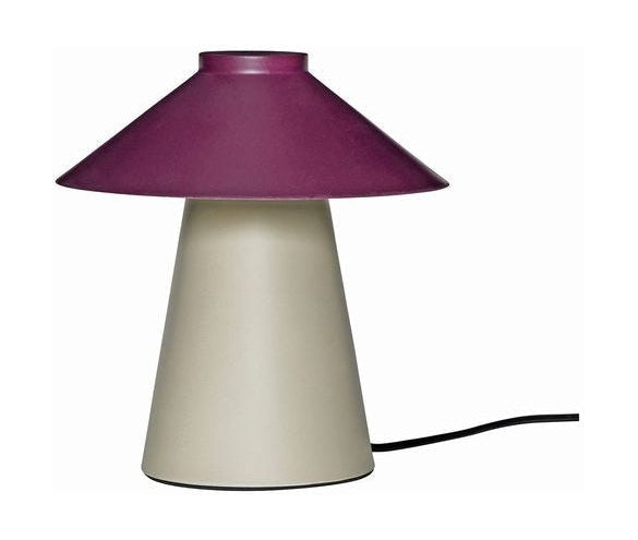 Hübsch Chipper Table Lamp, Burgundy/Sand