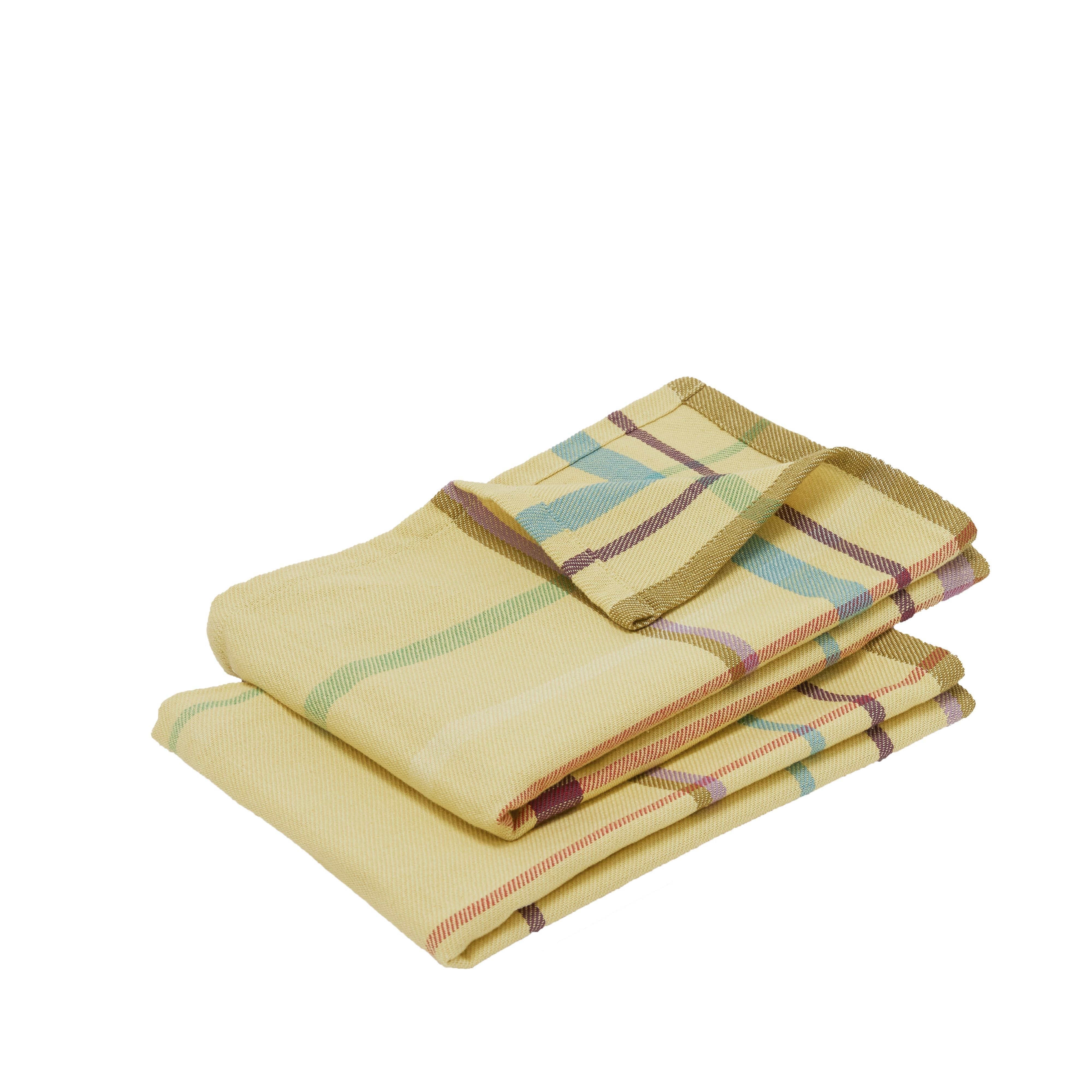 Hübsch kaffetehåndklær (sett med 2), gult