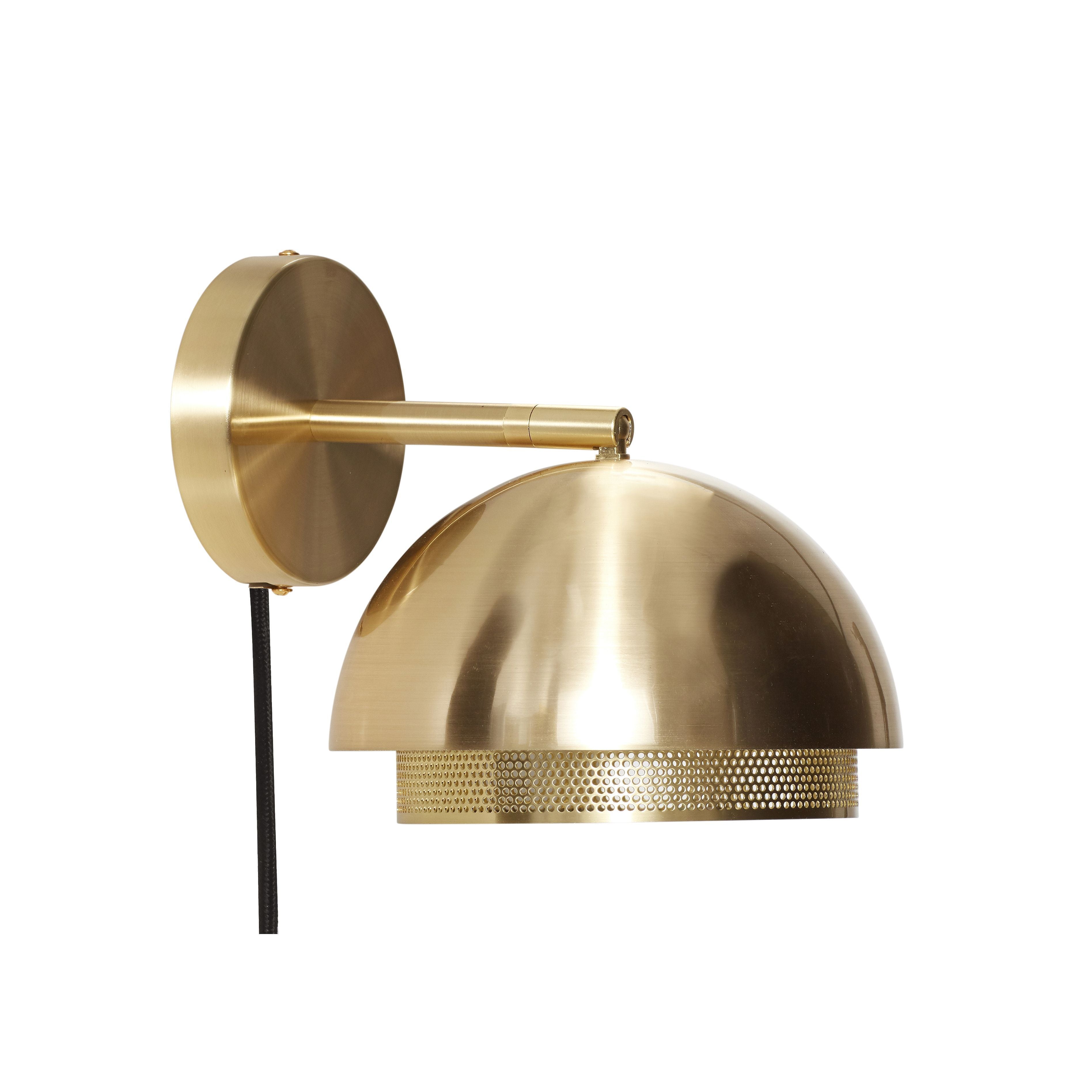 Hübsch Edge Wall Lamp, Brass