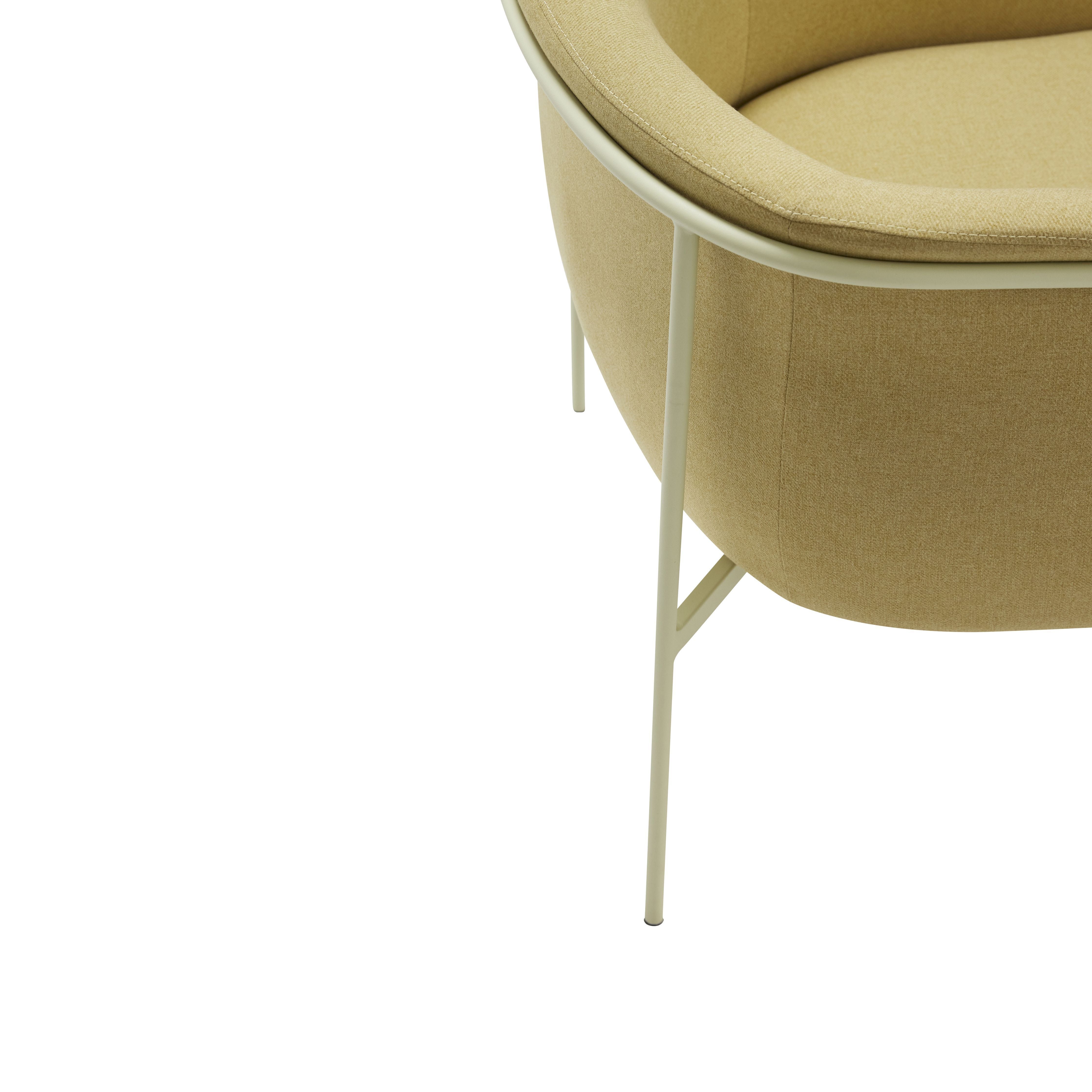 Hübsch Eyrie Lounge Chair Polyester/Metal Yellow/Light Green