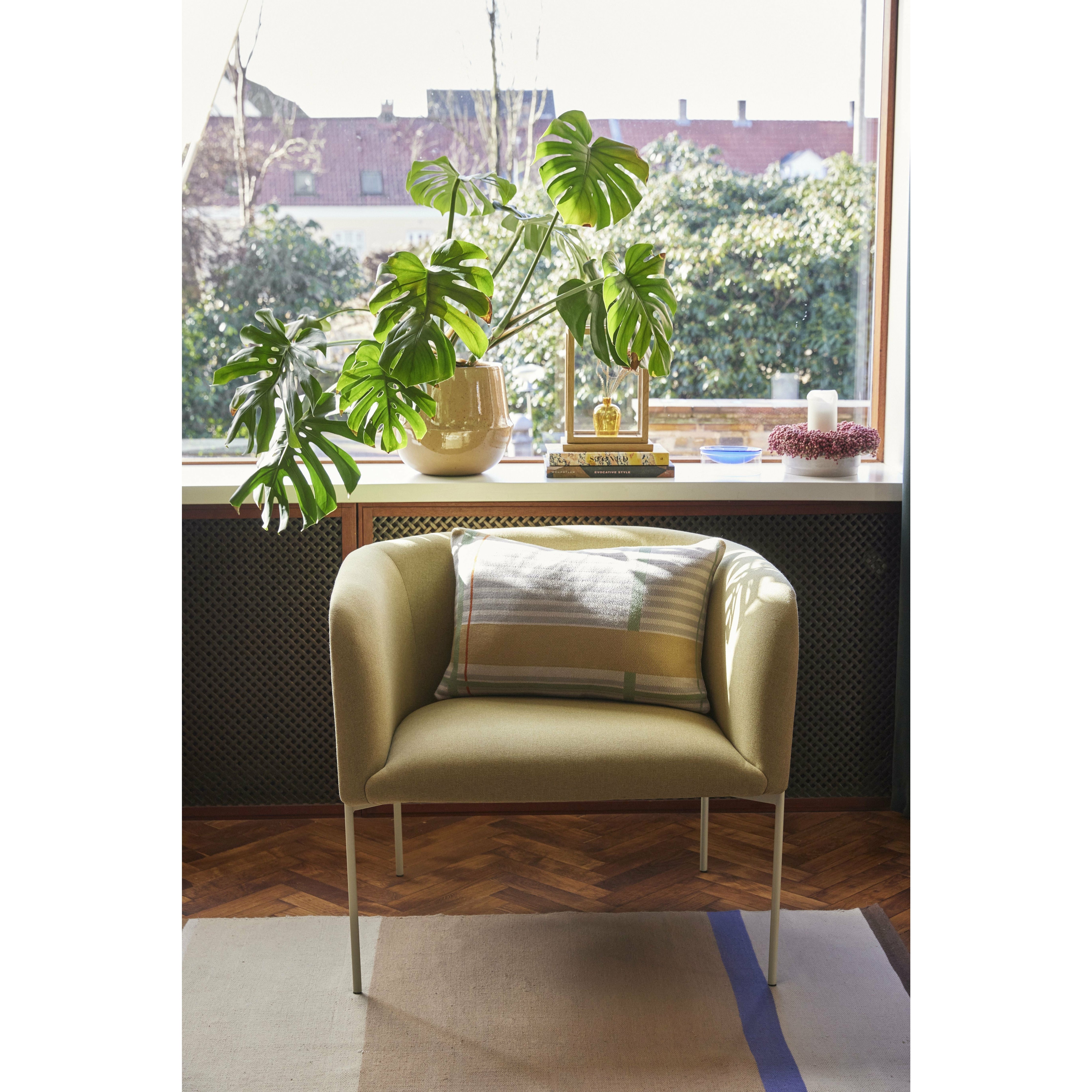 Hübsch Eyrie Lounge Chair Polyester/Metall Gelb/Hellgrün