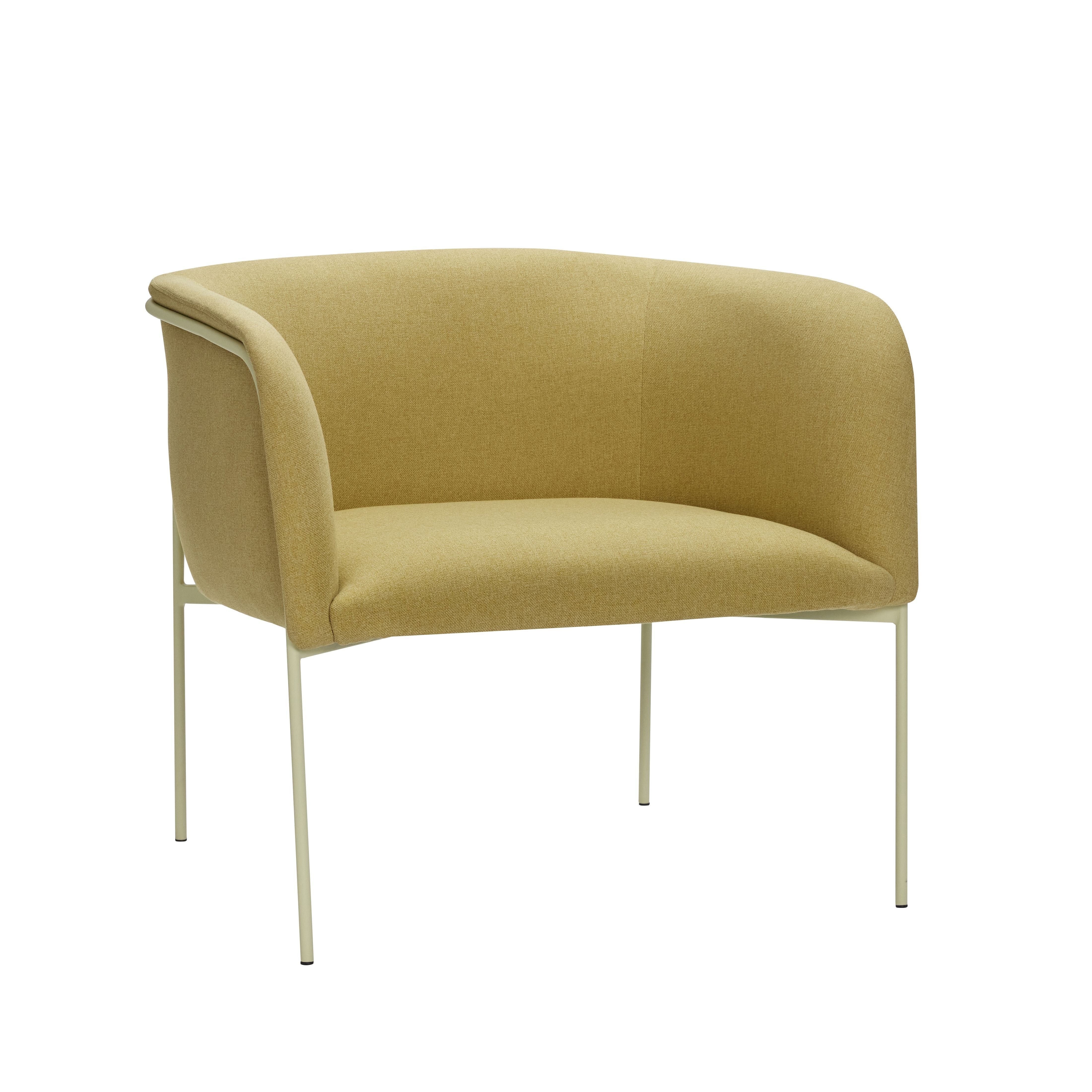 Hübsch Eyrie Lounge stol polyester/metal gul/lysegrøn