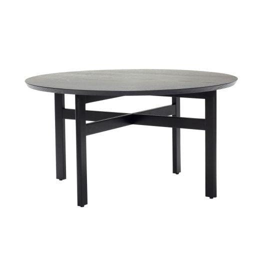Hübsch fiordo tavolino rotondo in legno nero