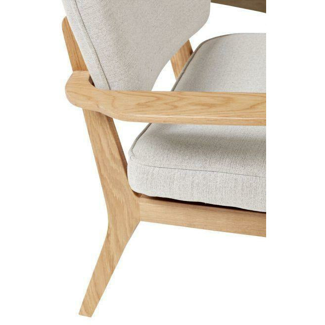 Hübsch Haze Lounge Chair Polyester/Oak Fsc Oeko Tex Natural/Grey