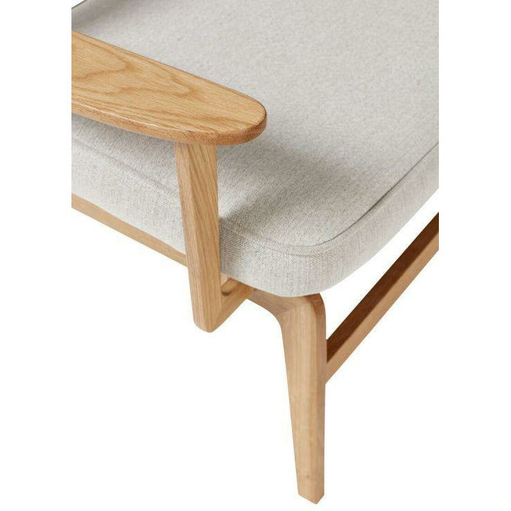 Hübsch Haze Lounge Chair Polyester/Eiche Fsc Oeko Tex Natur/Grau