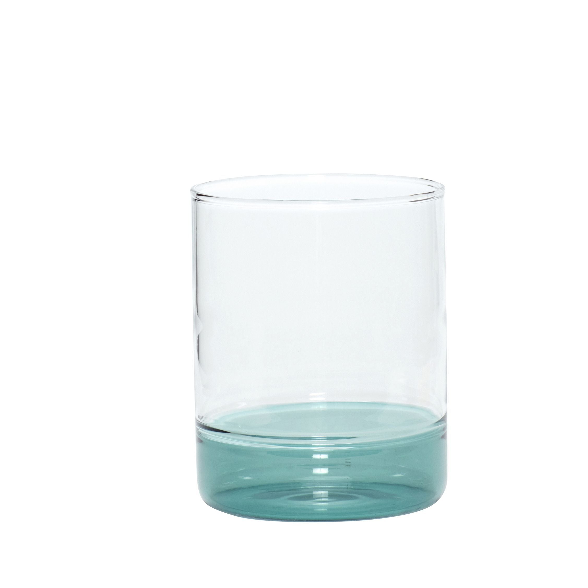 Hübsch Kiosk Drinking Glass Glass Clear/Green
