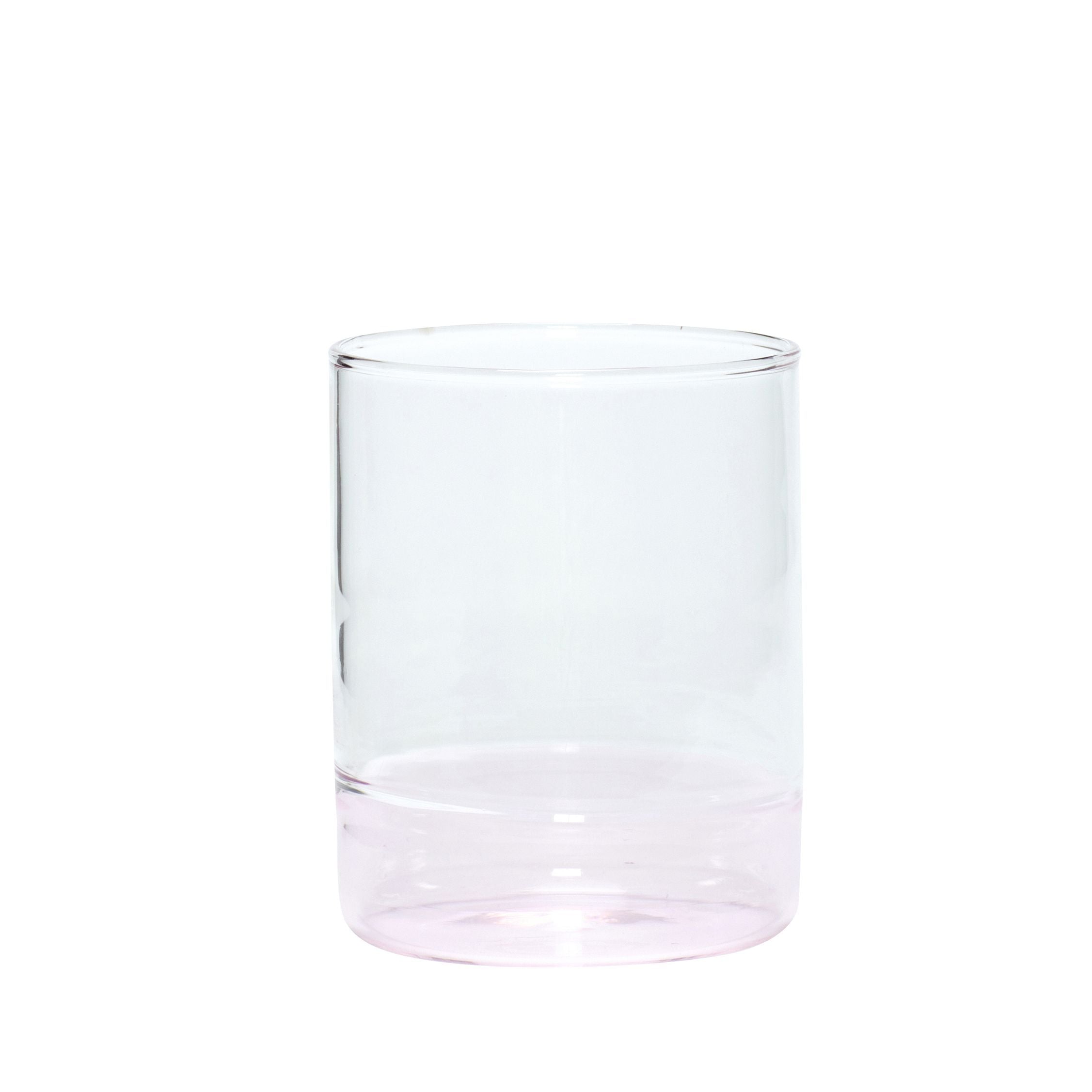 Hübsch Kiosque Boire du verre en verre transparent / rose