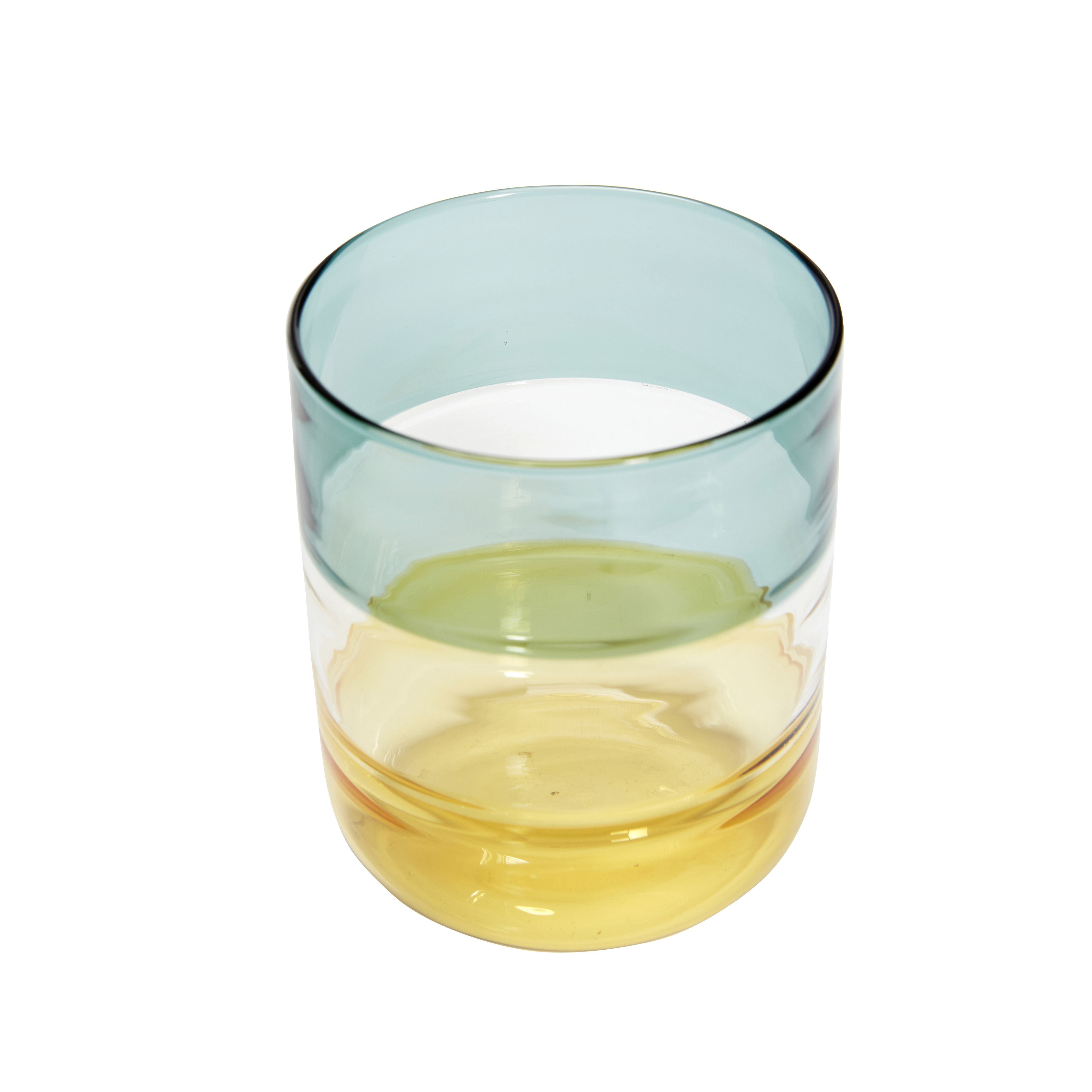 Hübsch Limonade Trinkglas Glas Klar/Bernstein/Rosa/Grün/Gelb