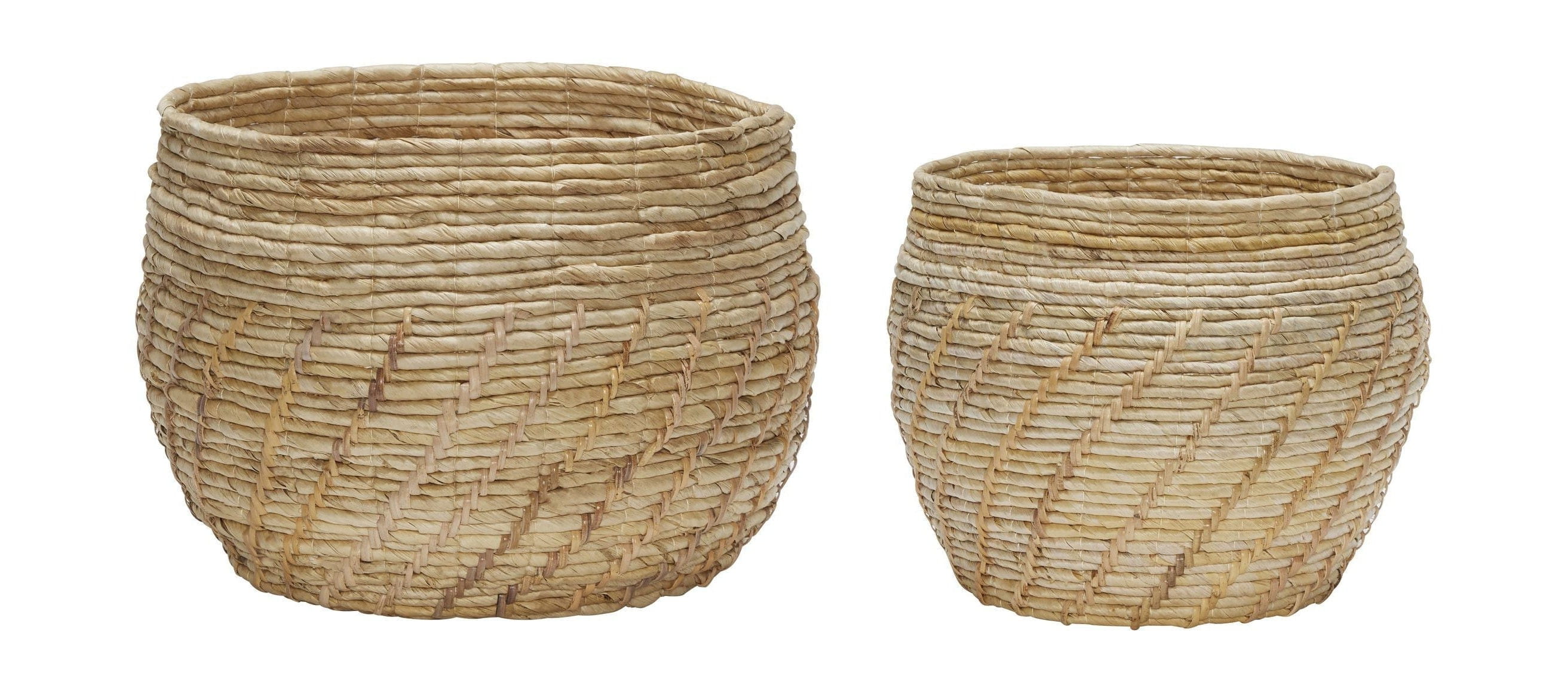 Hübsch Luxe Basket Natural Set Of 2