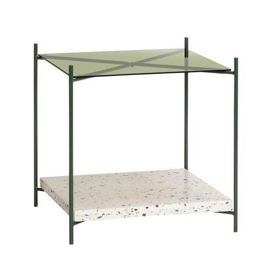 Hübsch利基桌磨石/玻璃/金属天然/绿色