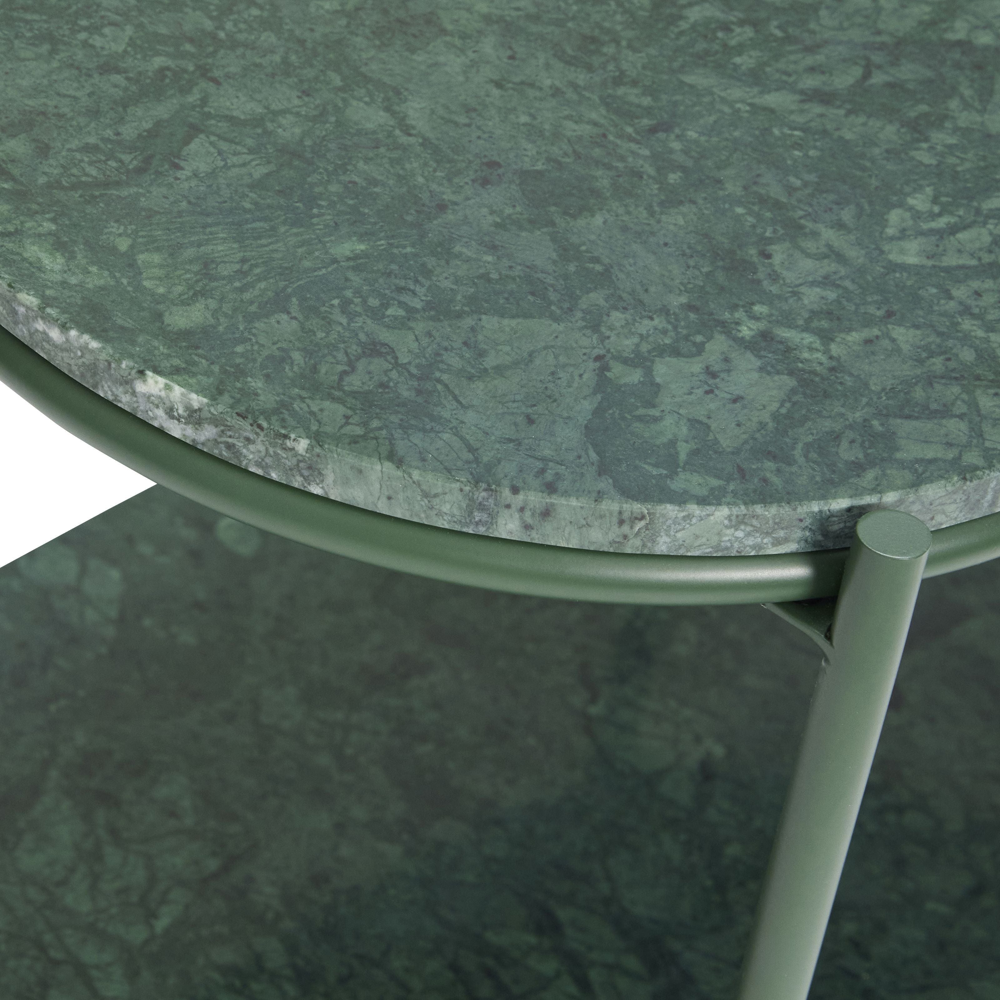 Hübsch Nusa Tisch Metall/Marmorgrün