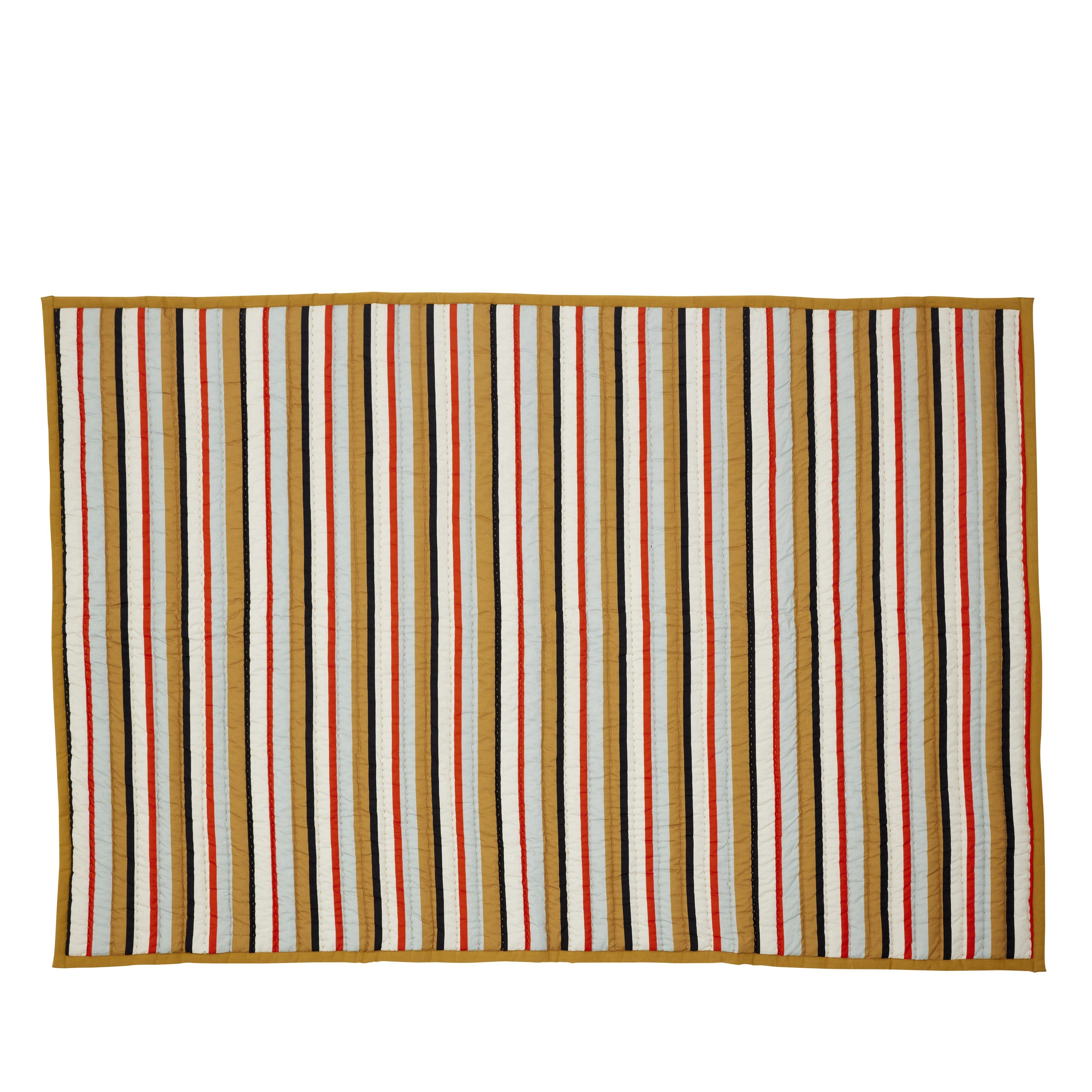 Hübsch Stripe à carreaux de pavillon, ocre / multicolour