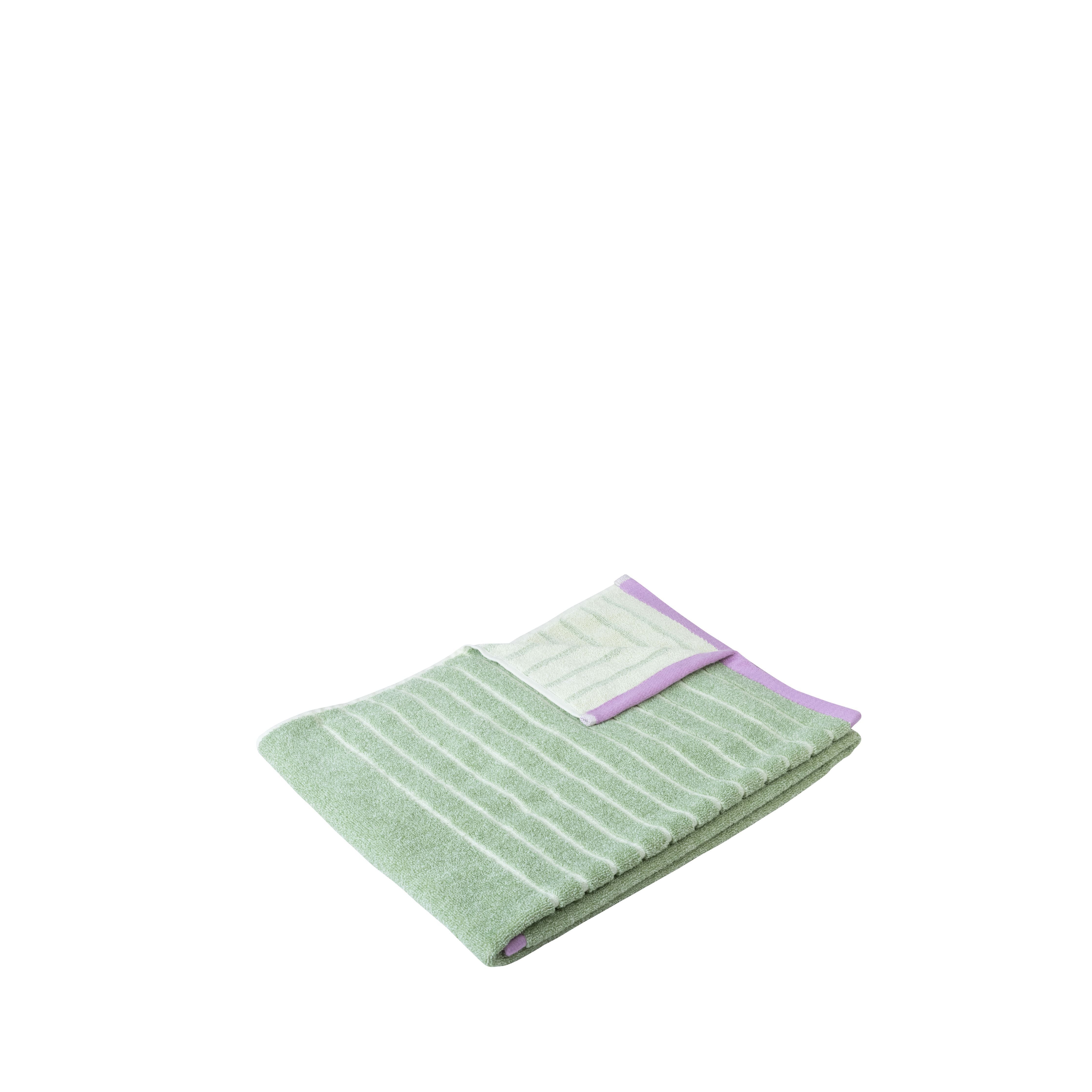 Hübsch长廊毛巾小，绿色/粉红色
