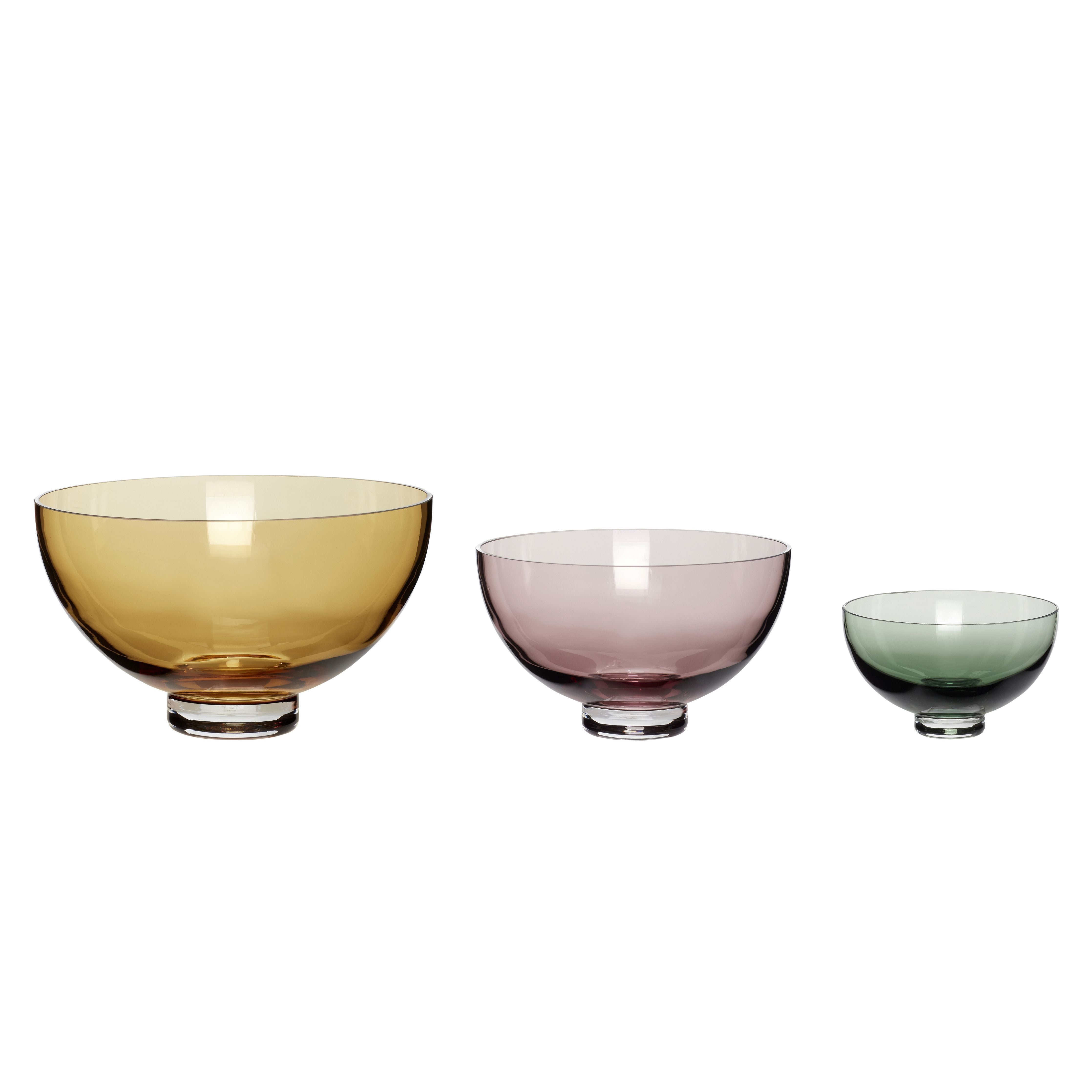 Hübsch Radient Bowls (Set Of 3), Multicolour