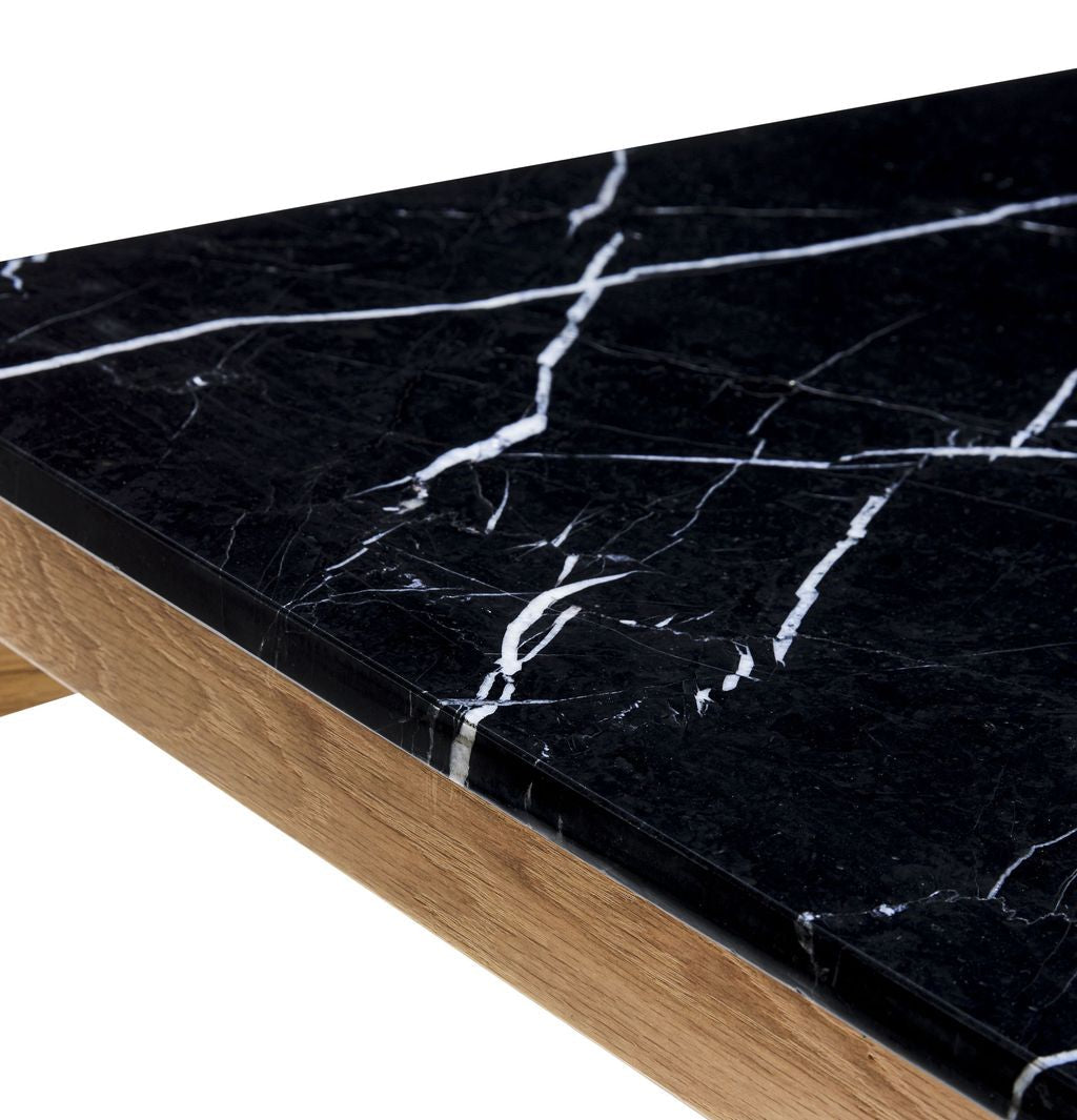 Tavolino hübsch raw quercia/marmo