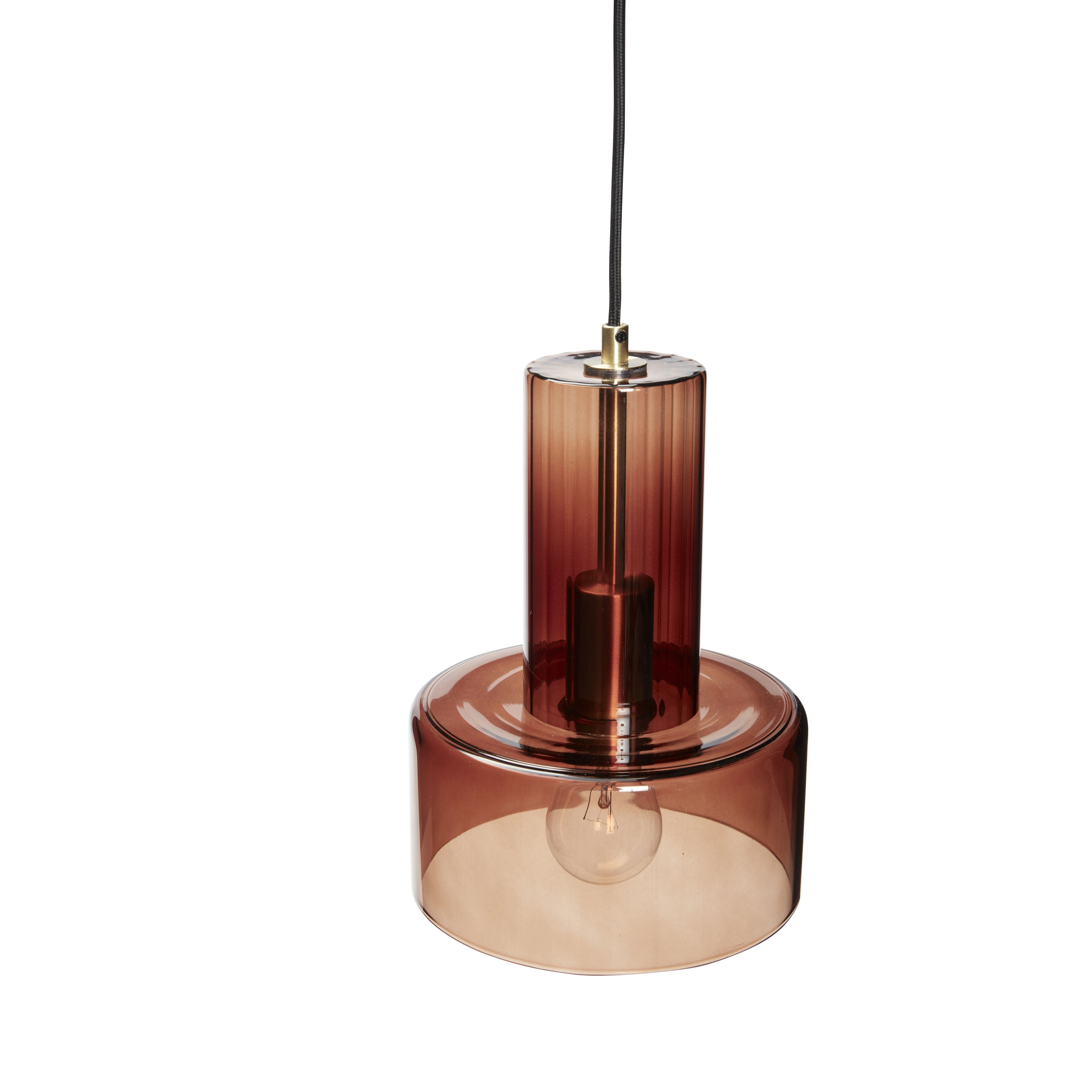 Hübsch Ripple -lamppu lasi ruskea
