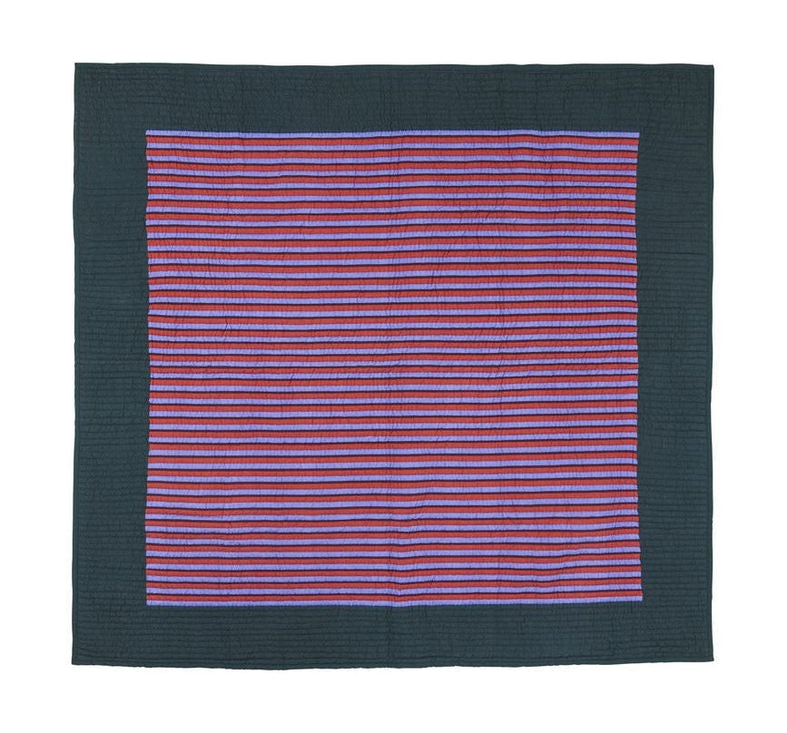 Hübsch Twist Bedspread 260x260 cm, multicolore/benzina