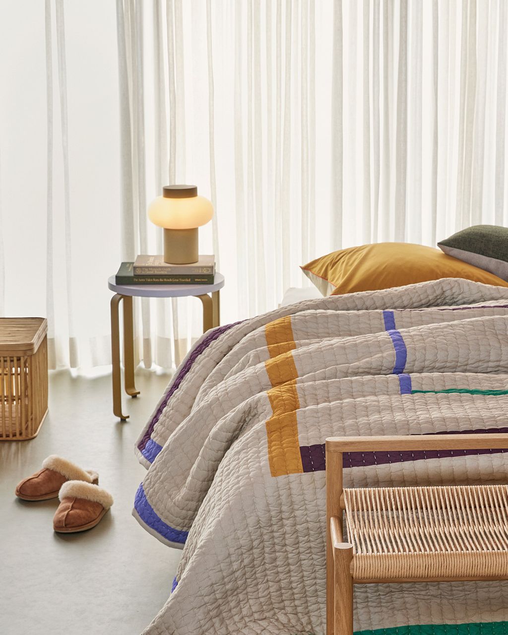 Hübsch Twist -Betten 260x260 cm, mehrfarbige/Sandfarben