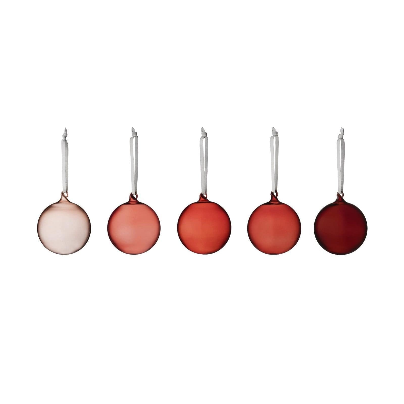 Iittala Glass Balls Red 5 Pcs, 8cm