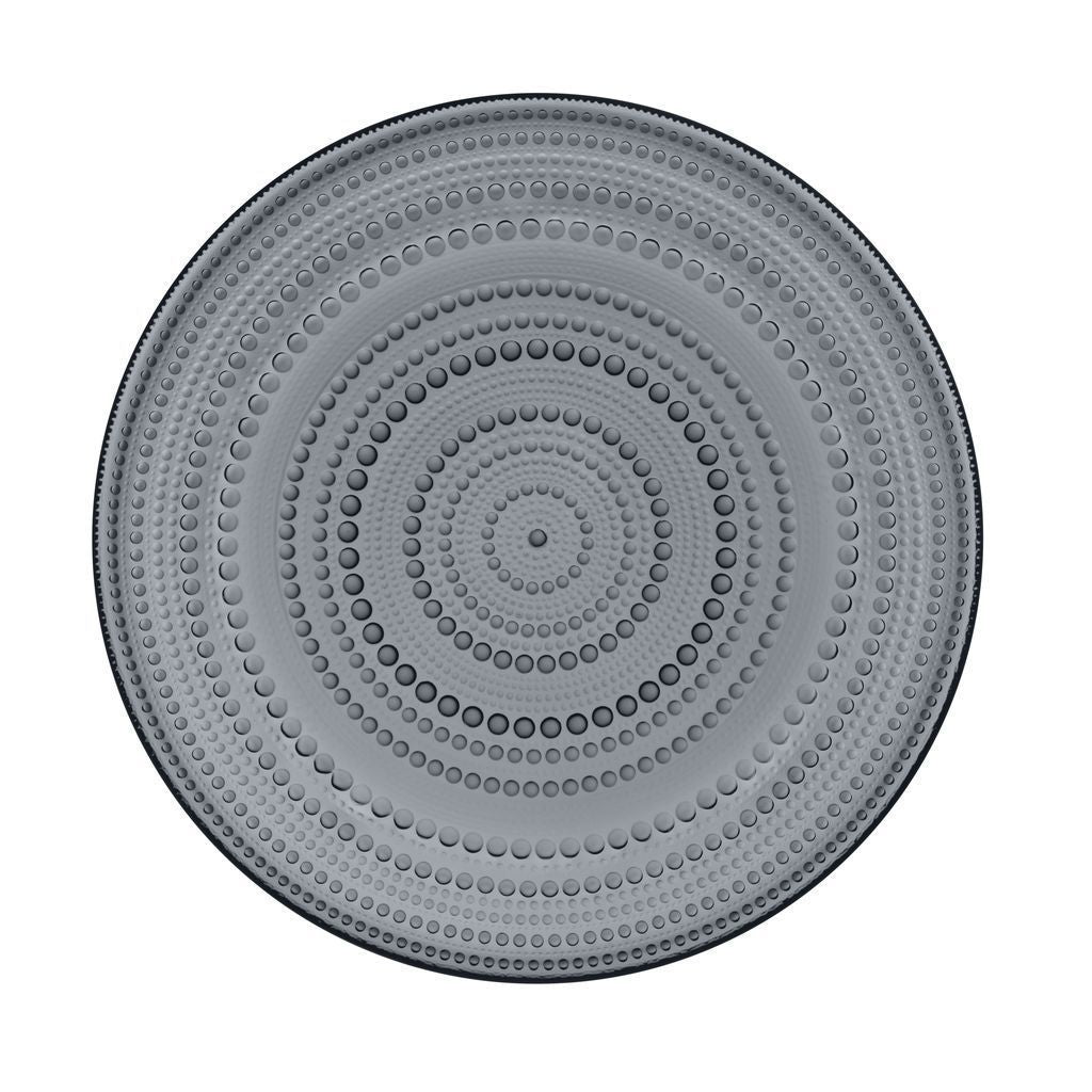 Iittala kastehelmi plate mørk grå, ø 31,5 cm