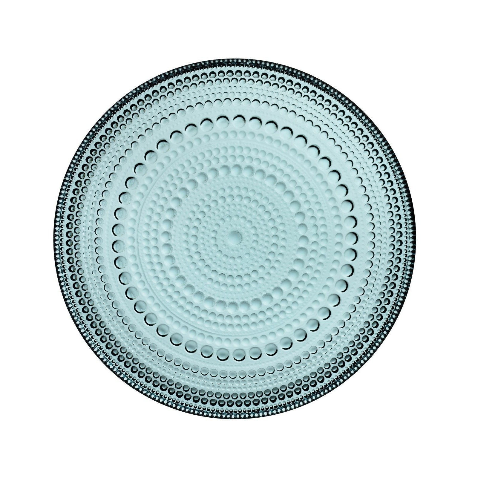 Iittala kastehelmi piatto in vetro blu, 17 cm