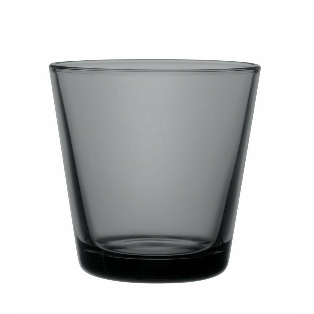 Iittala Katio Drinking Glass Dark Grey 21 Cl, 2 Pcs.
