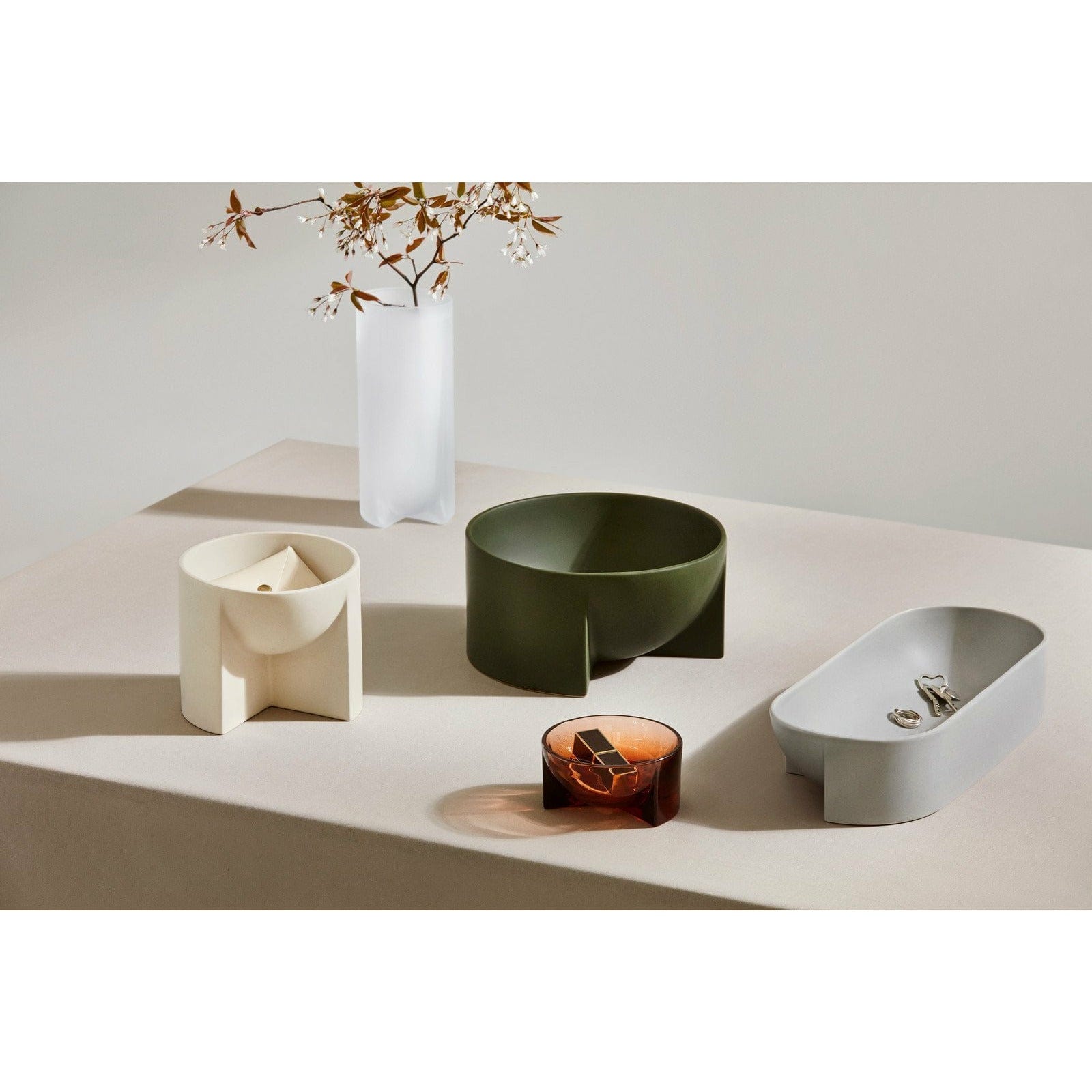 Iittala Kuru Ceramic Bowl Moss Green, 16 cm