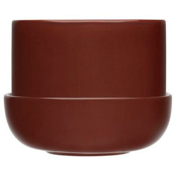 Iittala Nappula Flowerpot med tefat 170x130mm, brun