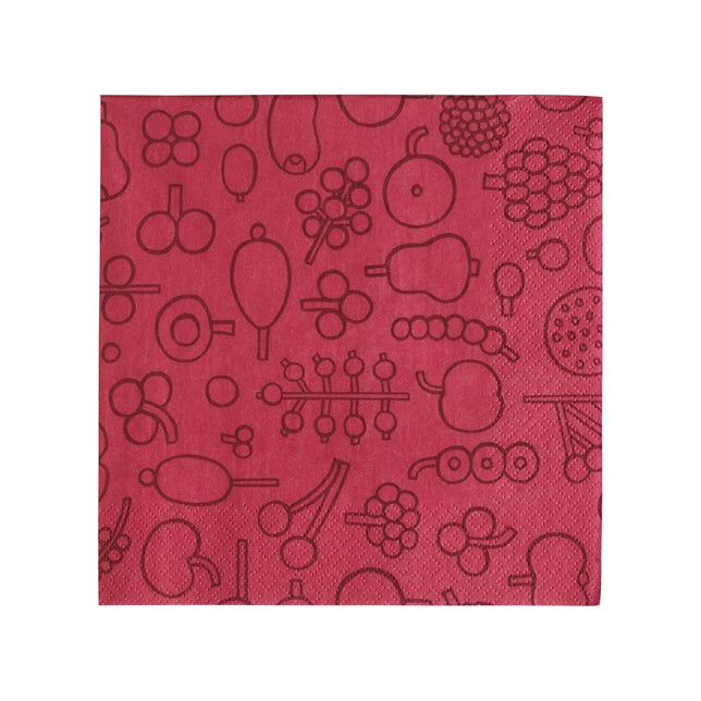 Iittala OTC -paperi lautasliinat 33cm, frutta punainen