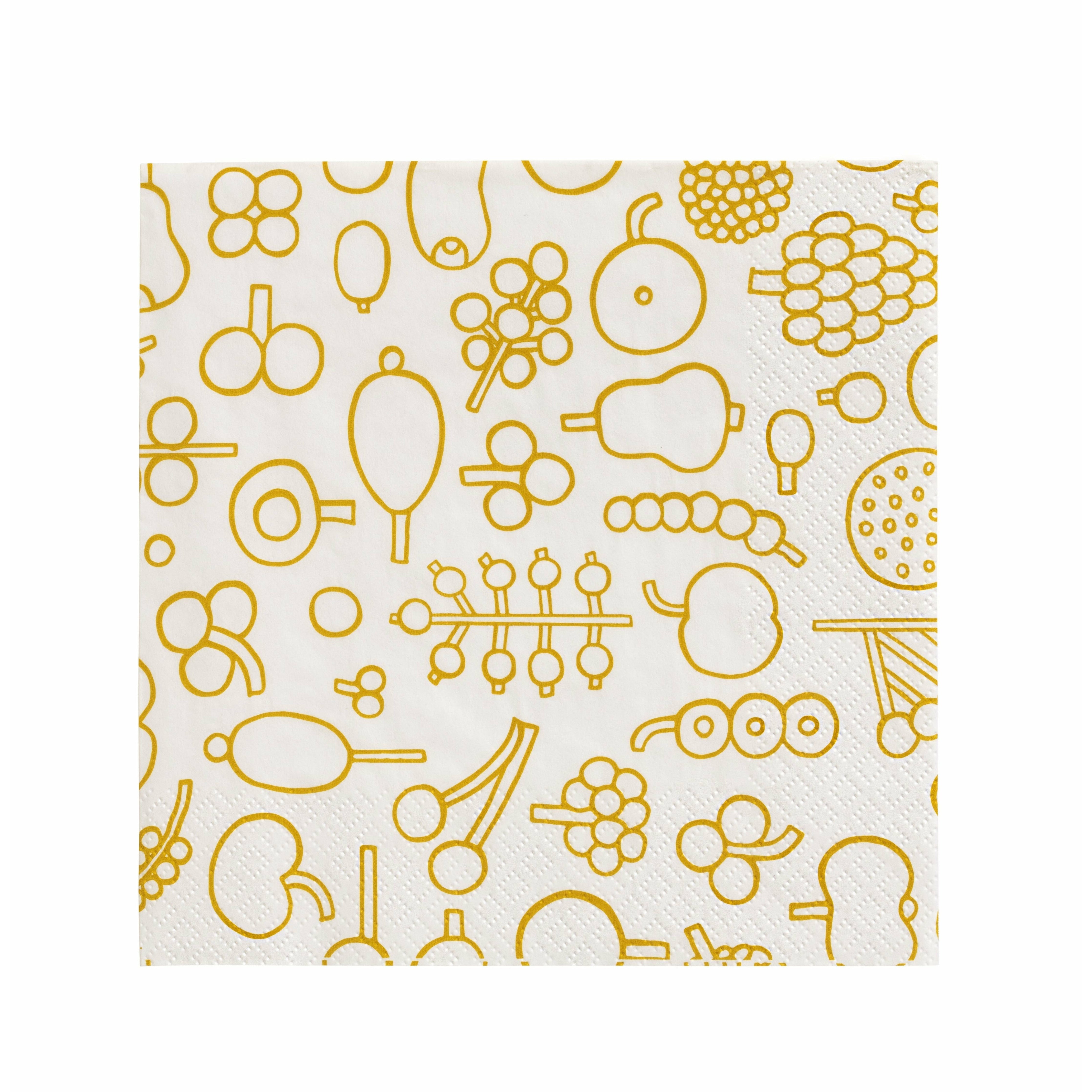 Iittala oiva toikka servilletas de papel 33x33cm, frutta amarillo