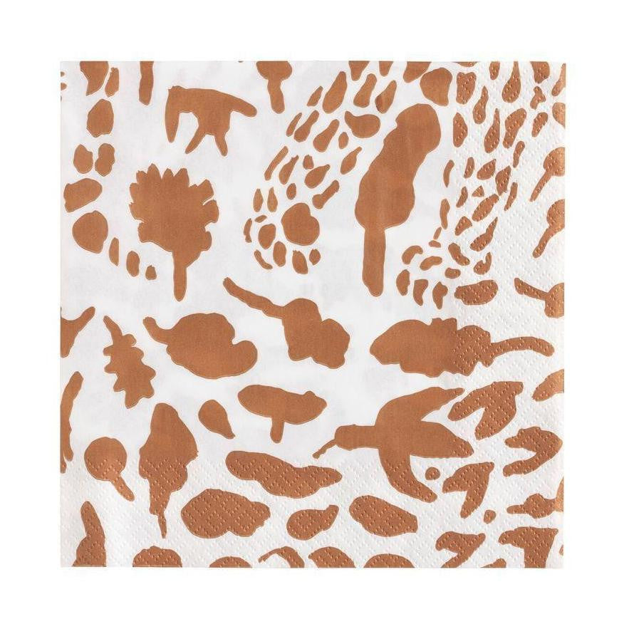Iittala Oiva toikka Paper servetten Cheetah 33x33cm, bruin